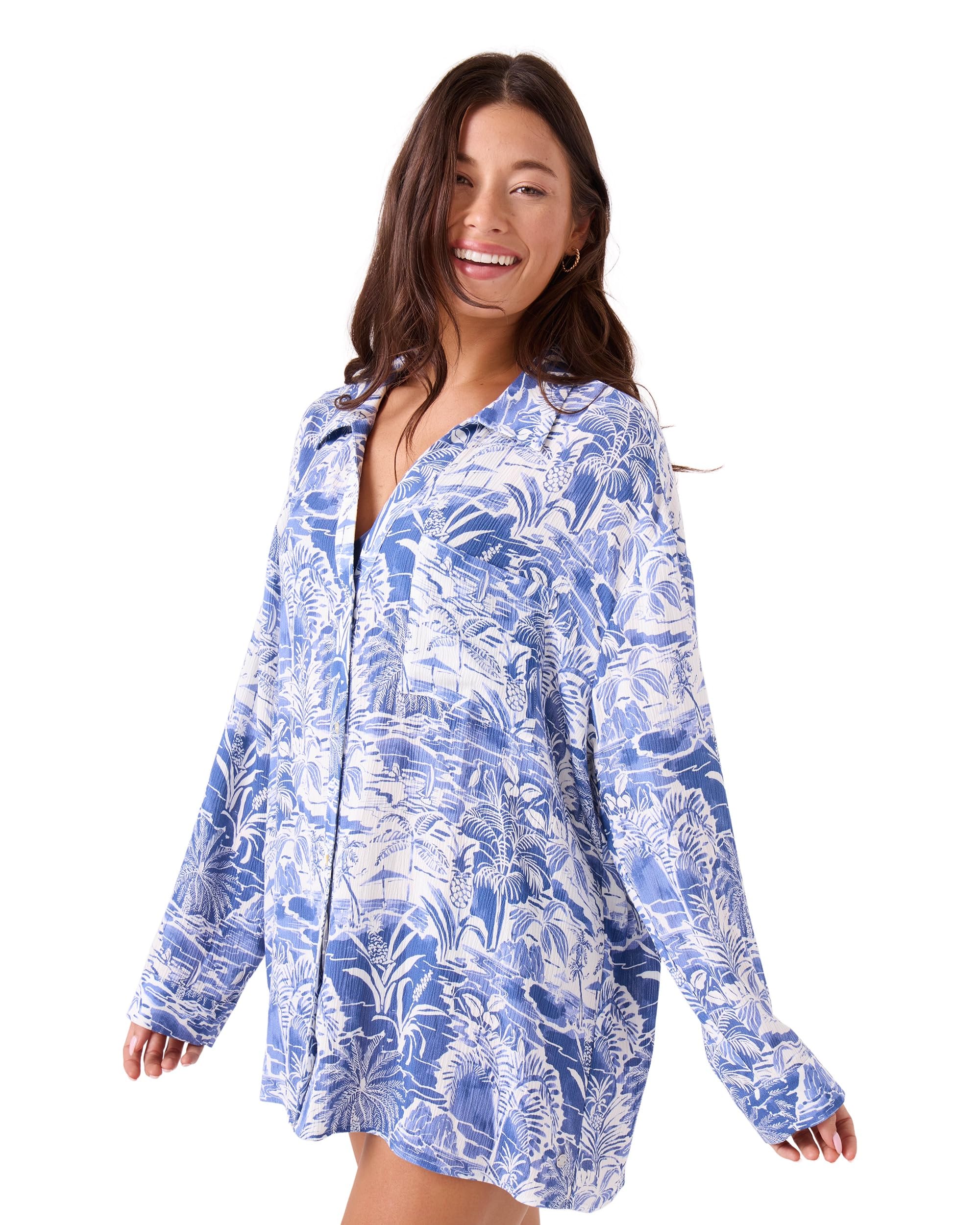 ROXY MANA LONG SLEEVE COVER B62-BIJOU BLUE S