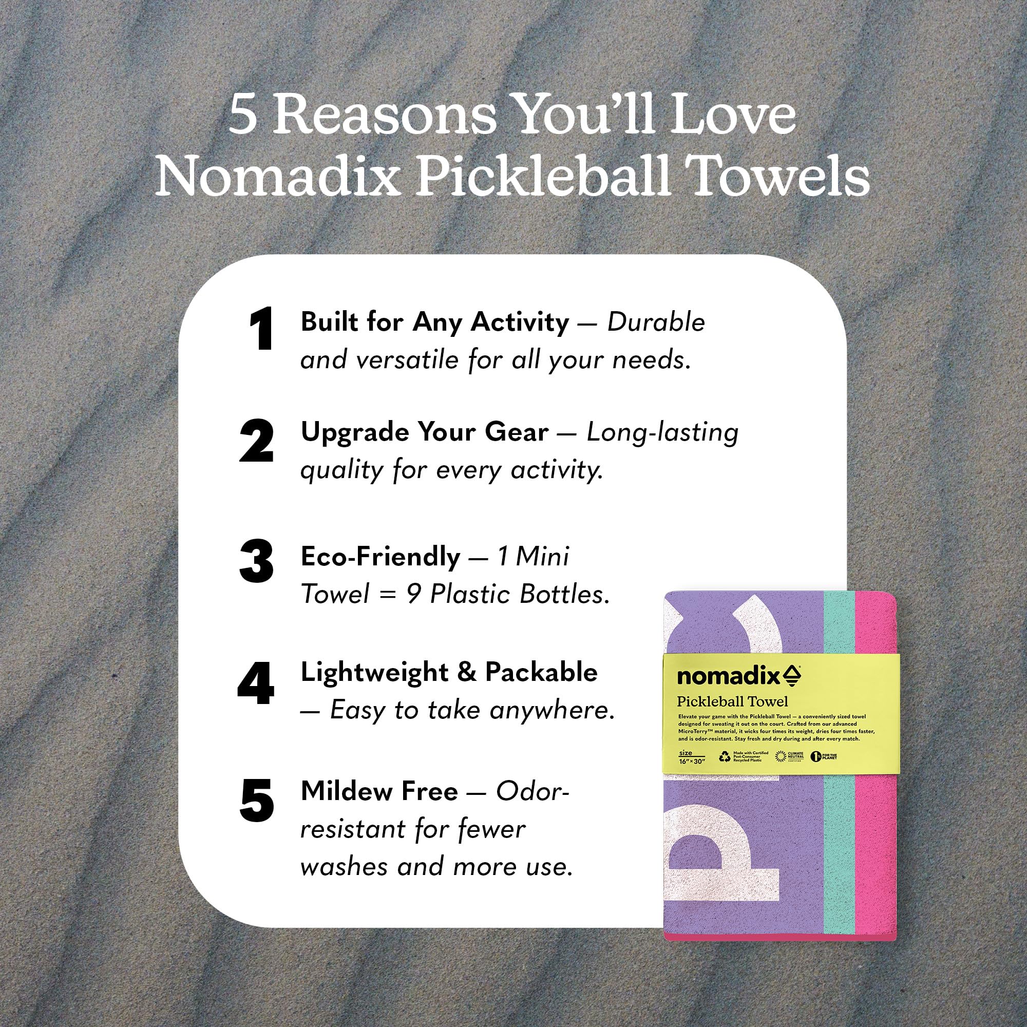 Nomadix Fitness Towels Pickleball Multi
