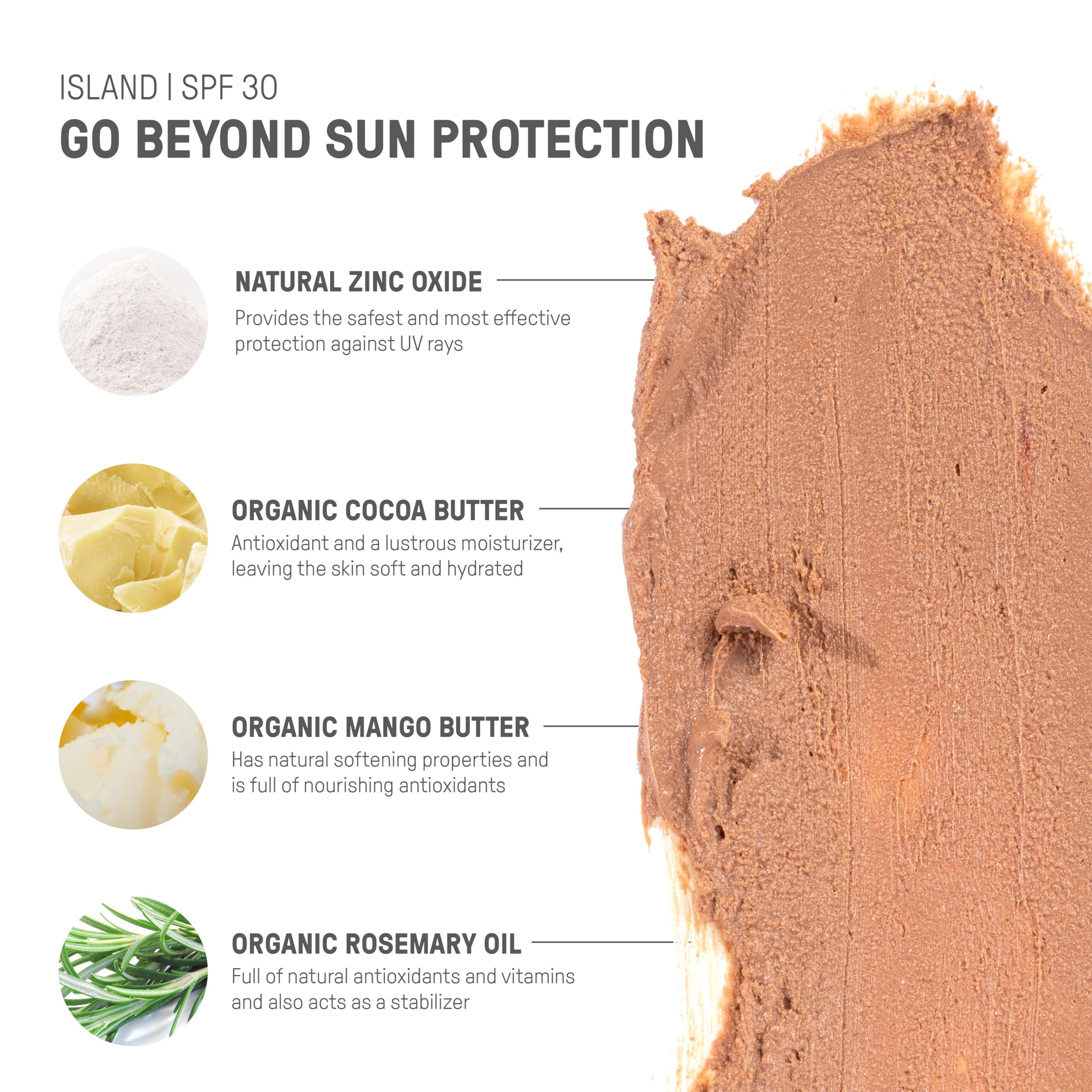 Raw Elements SPF 30 Tinted Tin Island 1.8oz