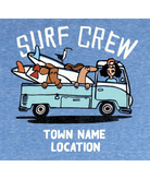 Tank Stream Surf Crew Boys Tee Boca-LightBlue Marle 6