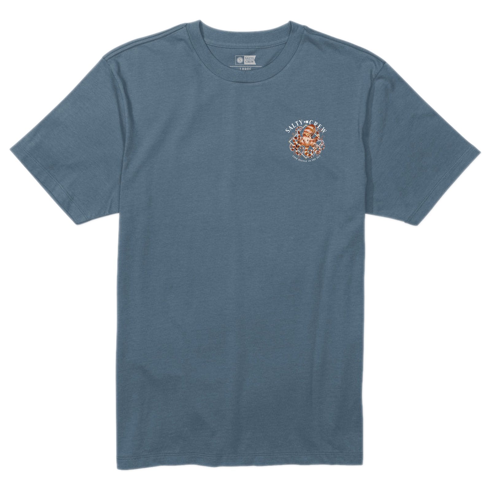 Salty Crew OCTOPOD CREW TEE - Shirt Slate L