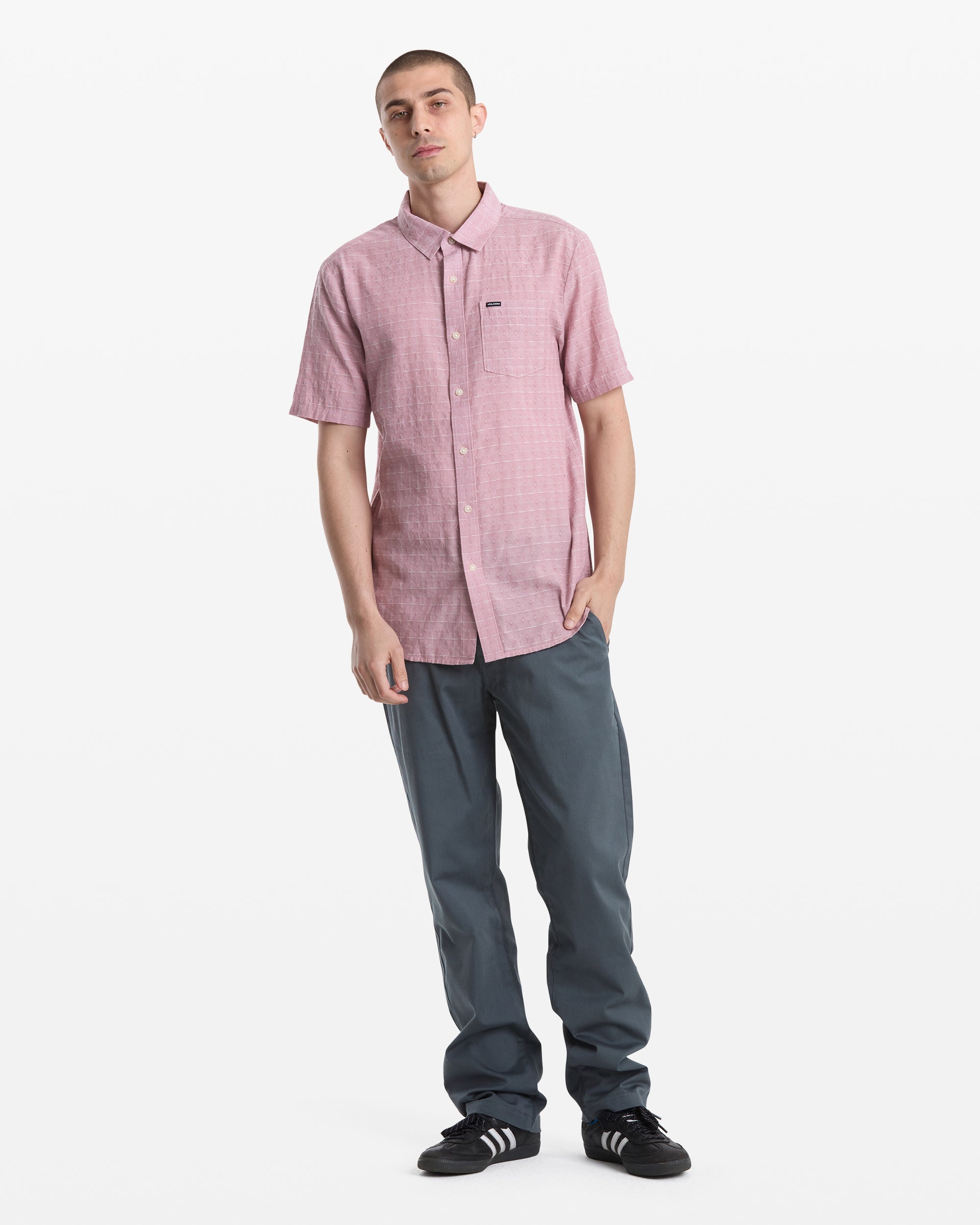 VOLCOM BANKSTONE II SS TEE SNE-STONE ROSE XL
