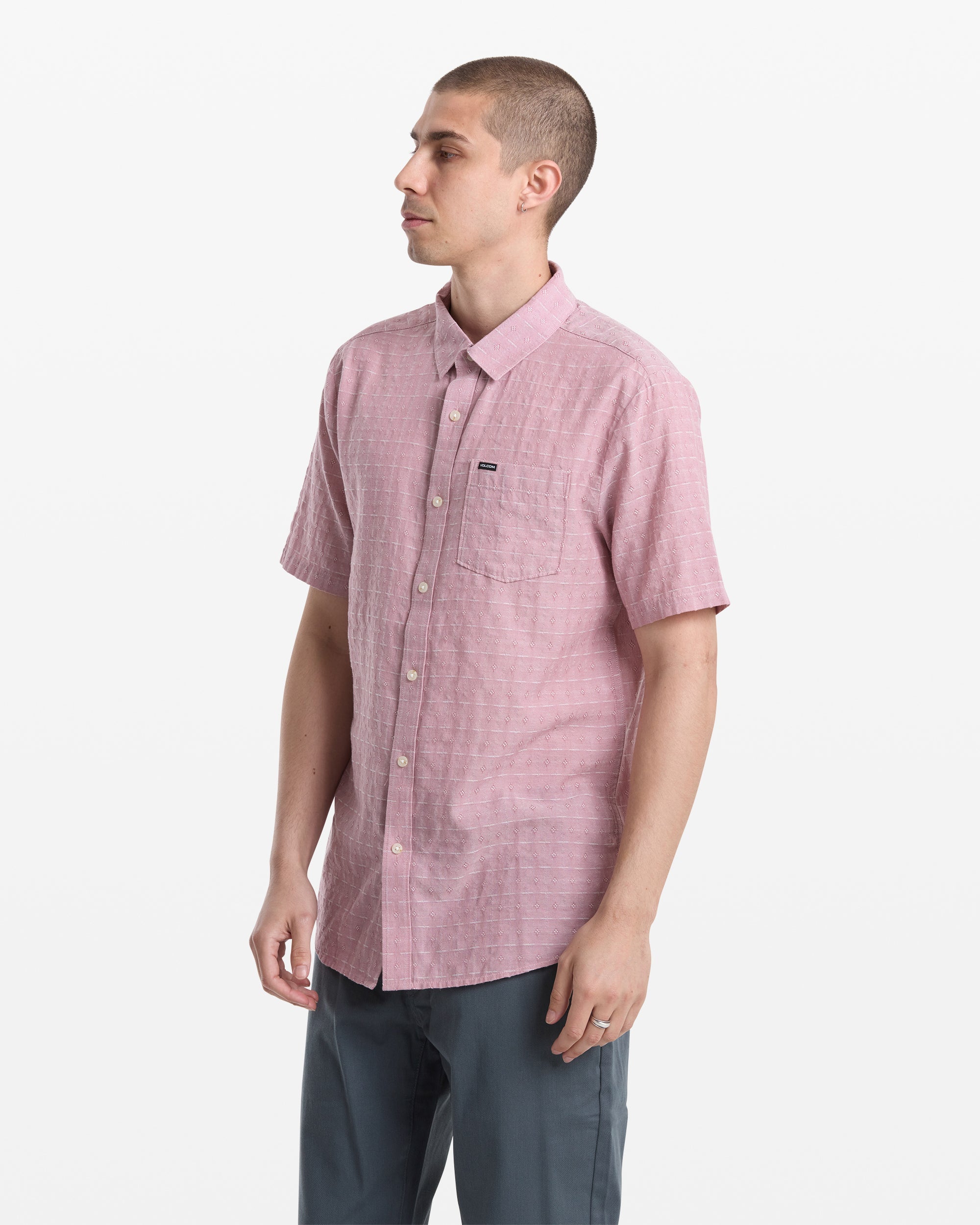 VOLCOM BANKSTONE II SS TEE SNE-STONE ROSE S