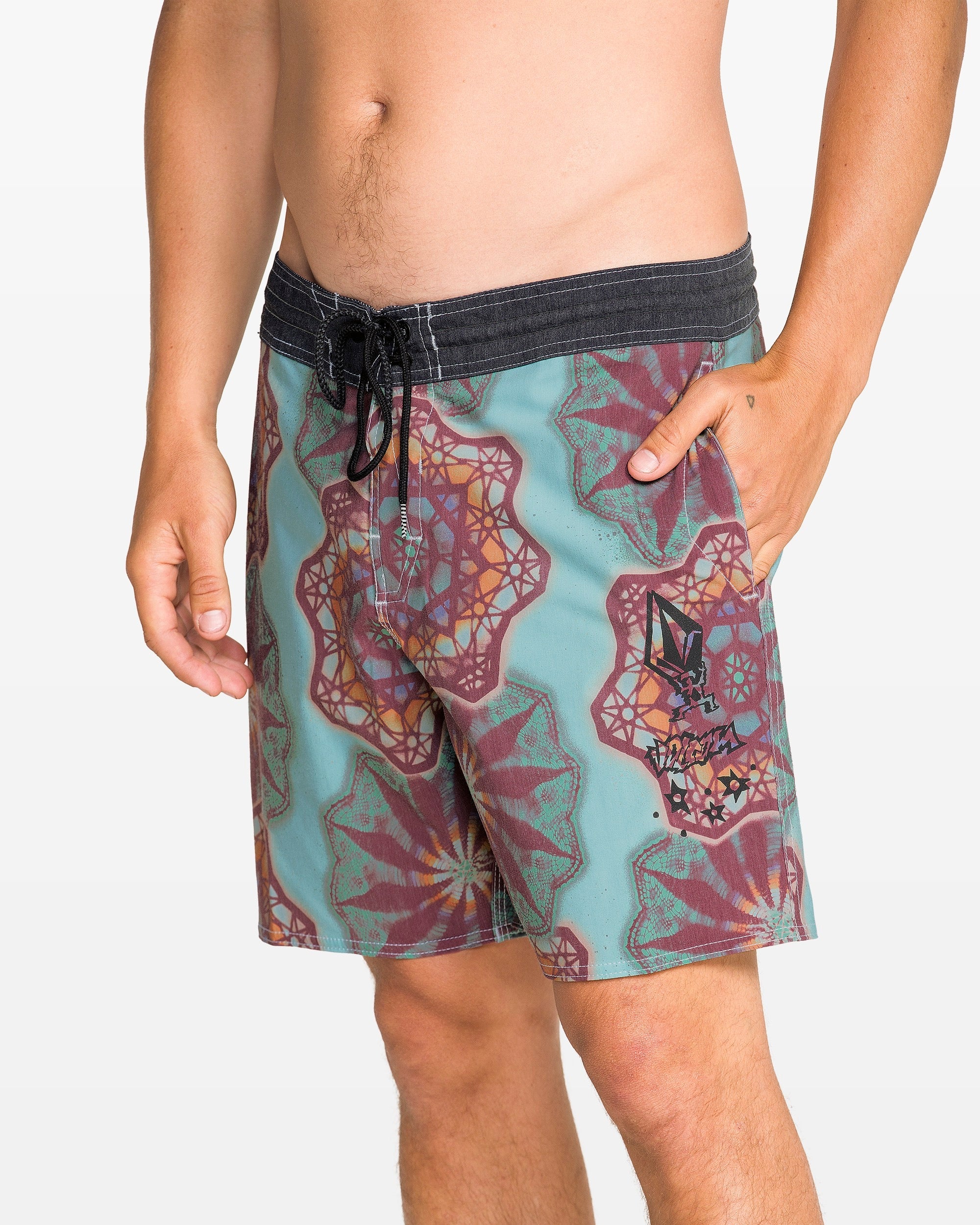 Volcom STAR SHIELDS FA PCS STONEY Boardshort Black 34