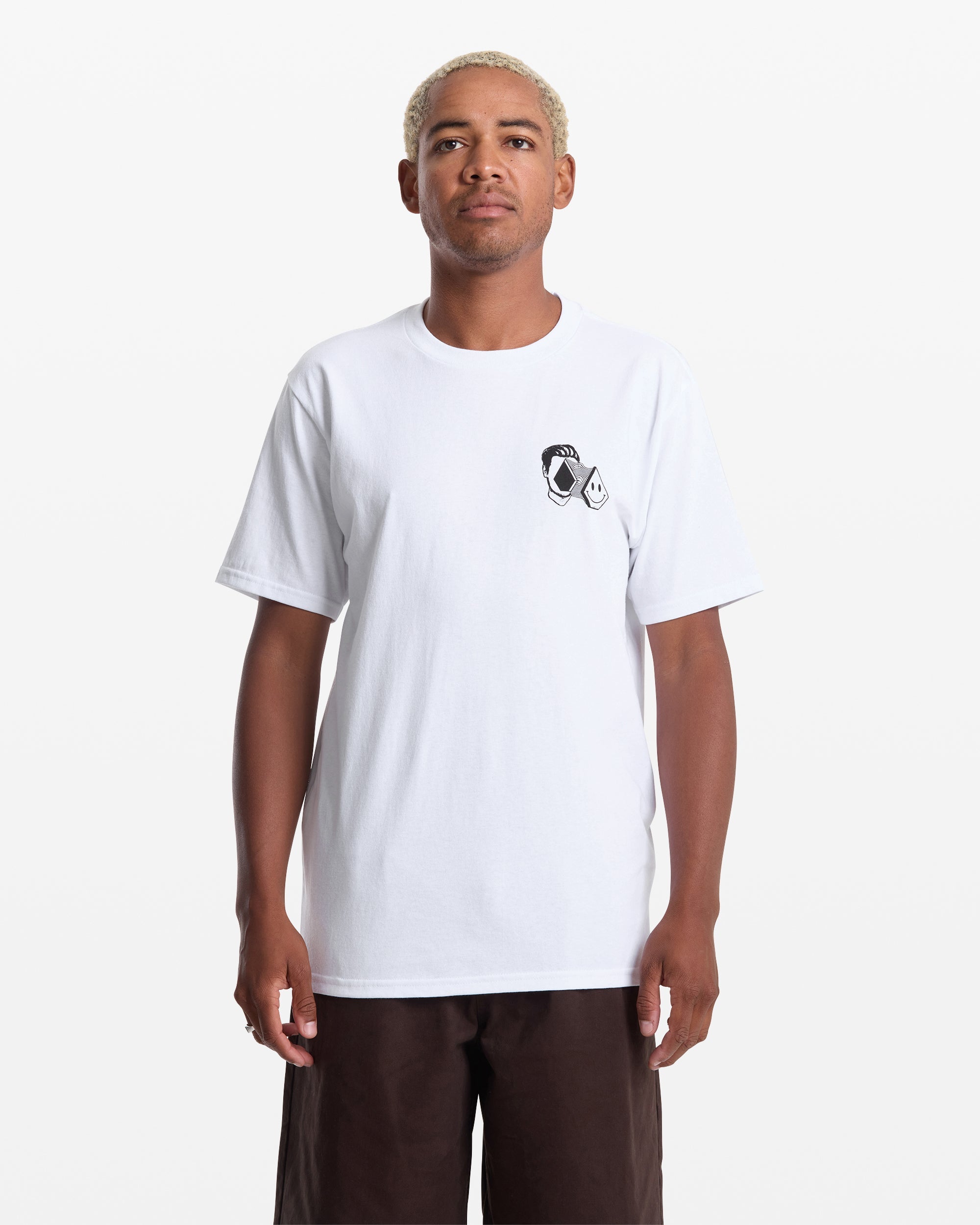 VOLCOM MENS AURA SS TEE WHT-WHITE L