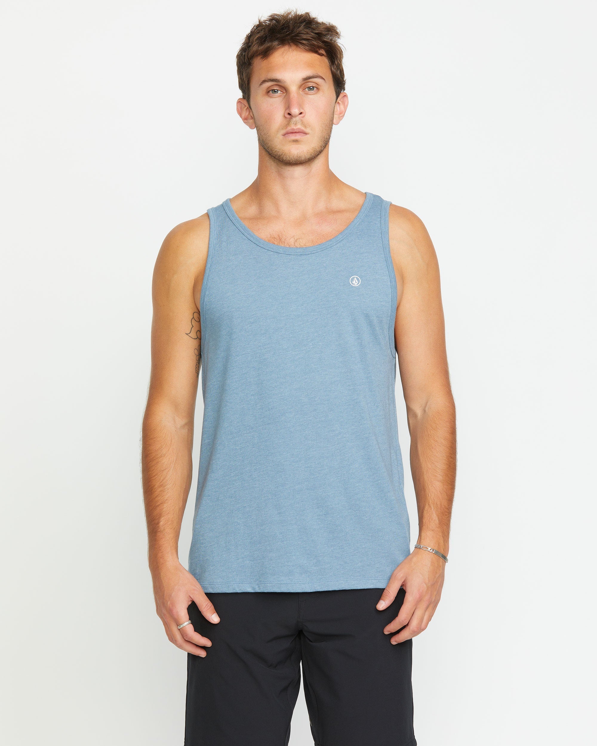 VOLCOM SOLID HEATHER TANK Stormy Blue XL