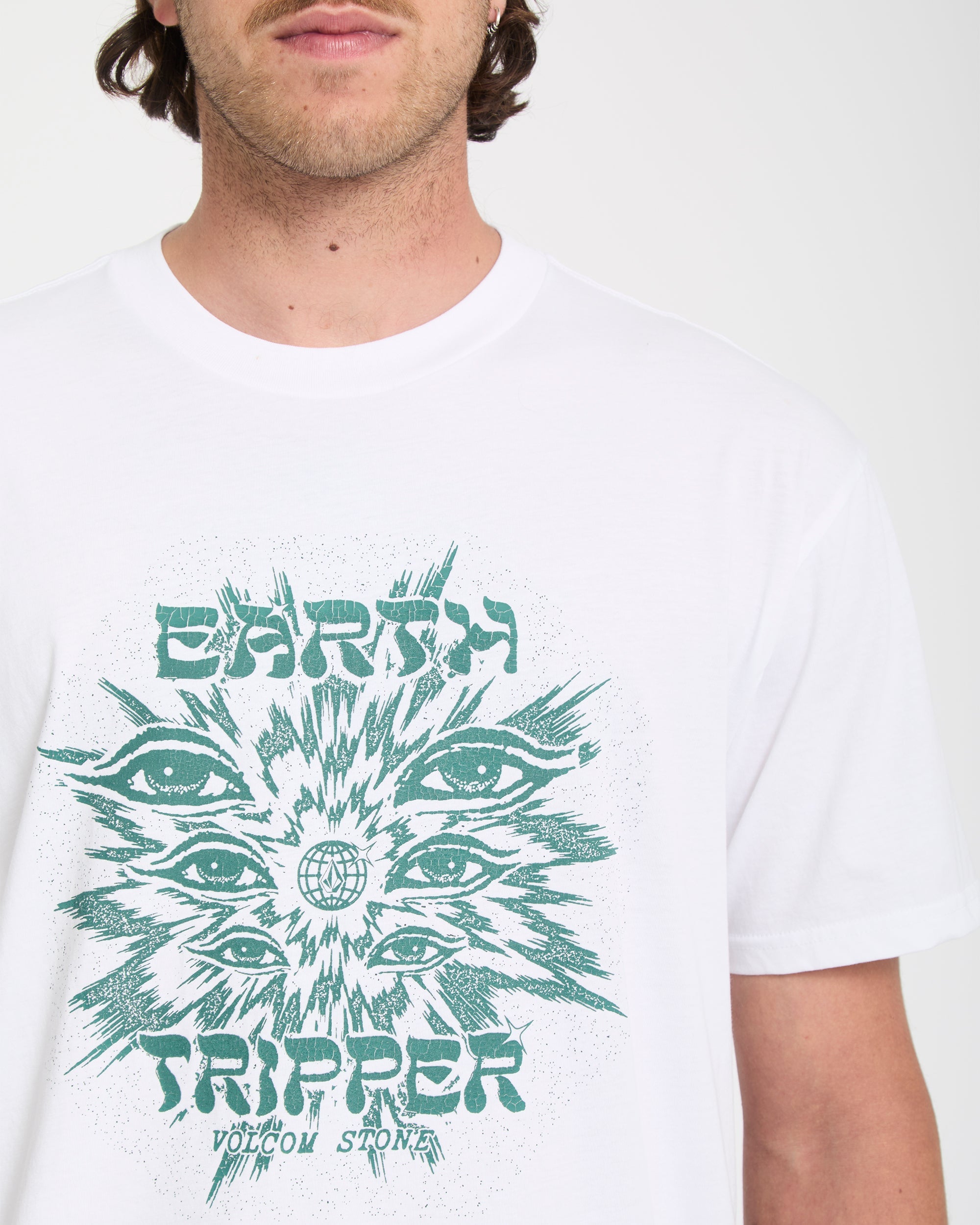 VOLCOM REMOTE VIEWER SS TEE WHT-WHITE M