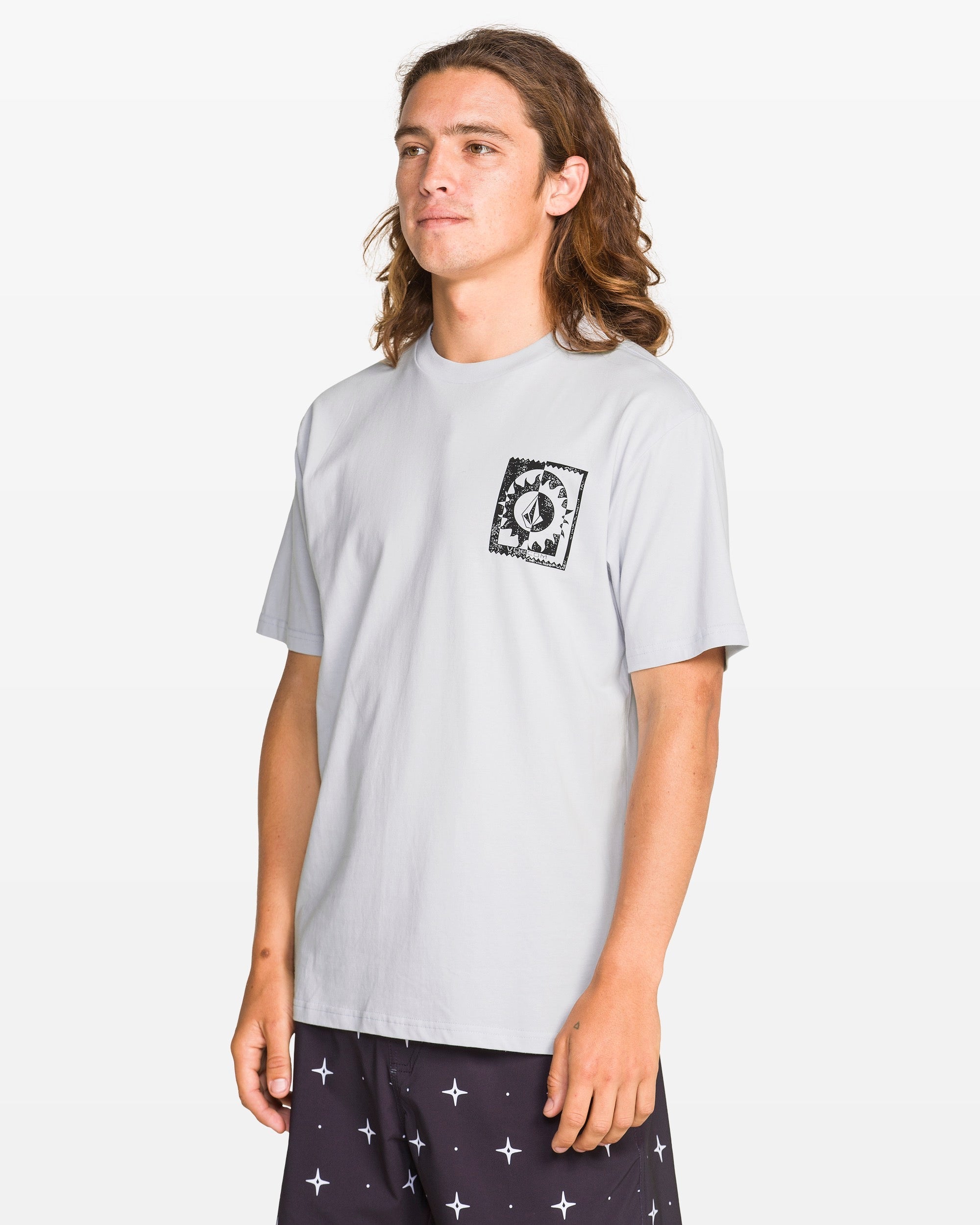 Volcom BURNER SS TEE Shirt Light Blue Acid L