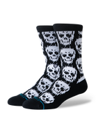 Stance Static Skull Crew Sock Black M