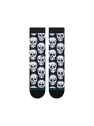 Stance Static Skull Crew Sock Black M