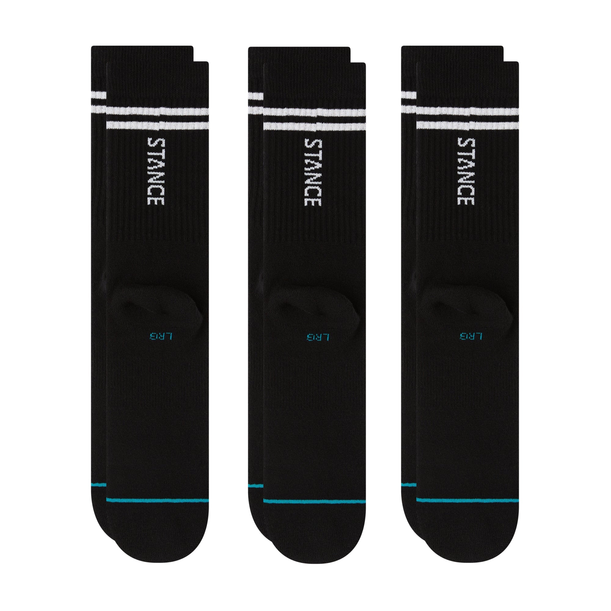 Stance Core 3 Pack Crew Sock Black OS