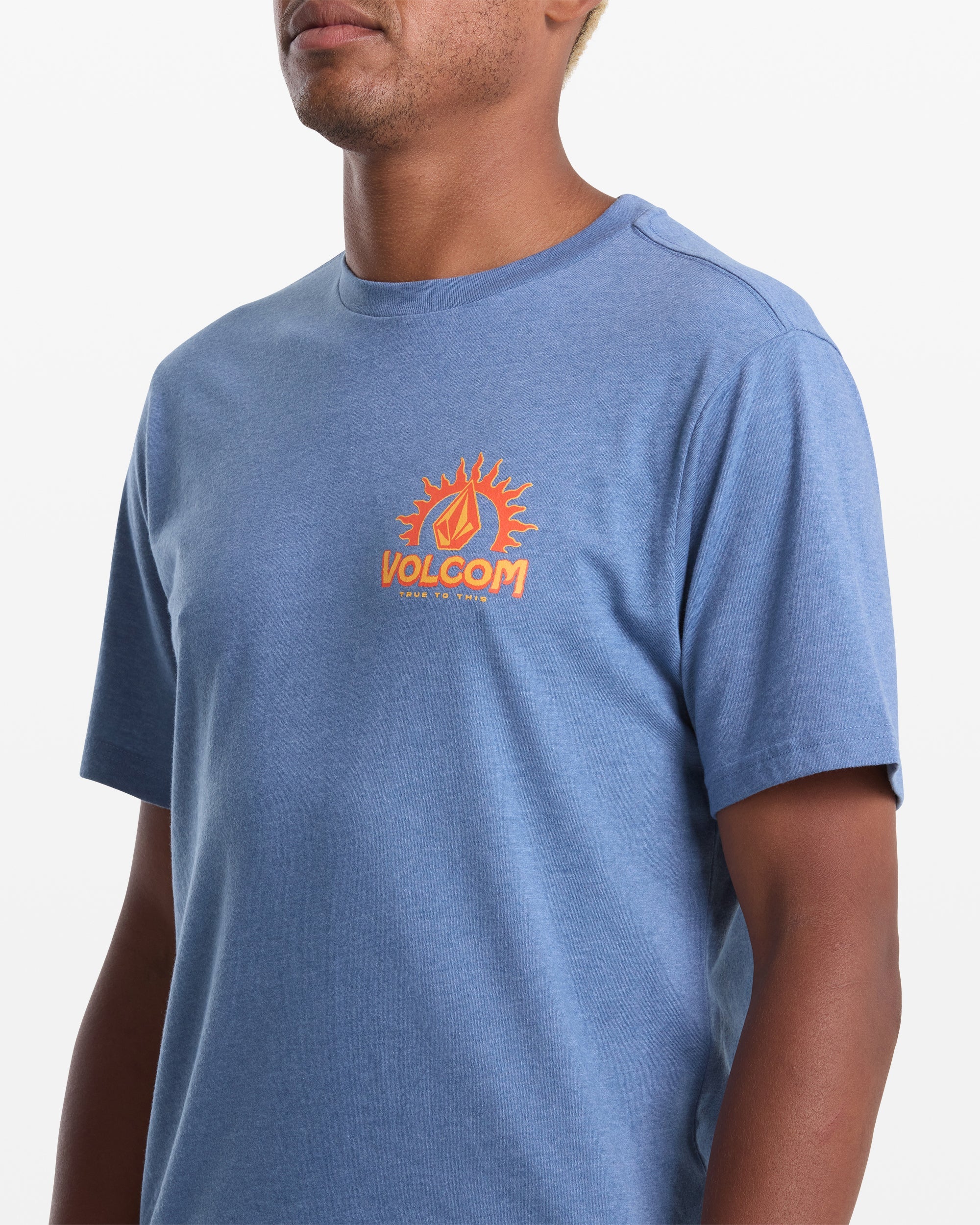 VOLCOM SOLSTICE SS TEE B07-BLUEBERRY M