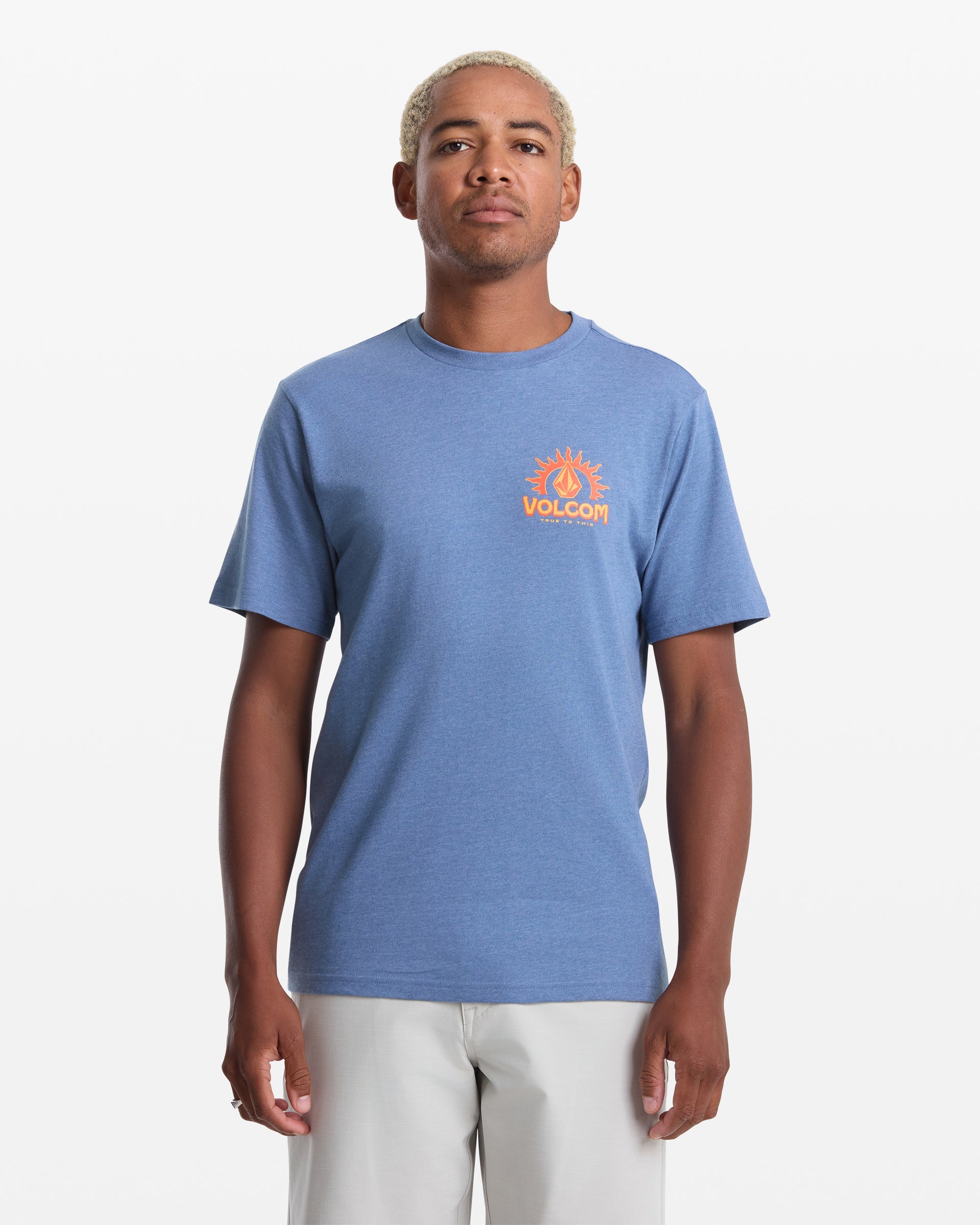 VOLCOM SOLSTICE SS TEE B07-BLUEBERRY L