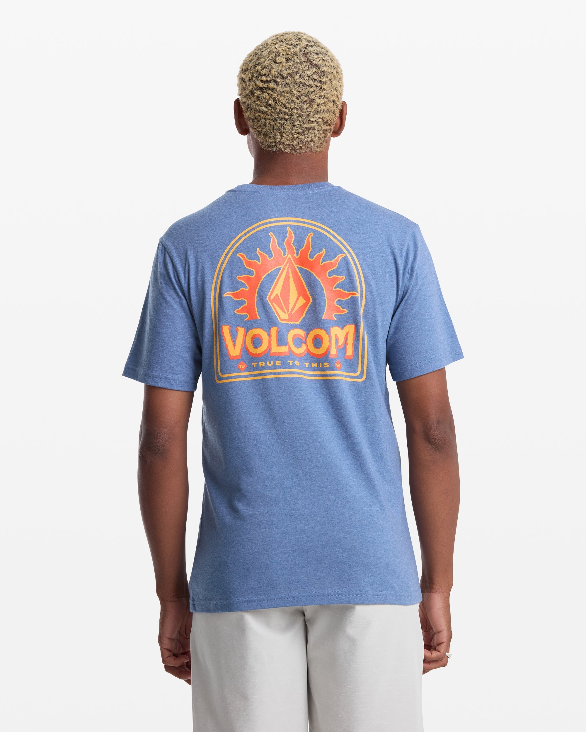 VOLCOM SOLSTICE SS TEE B07-BLUEBERRY M