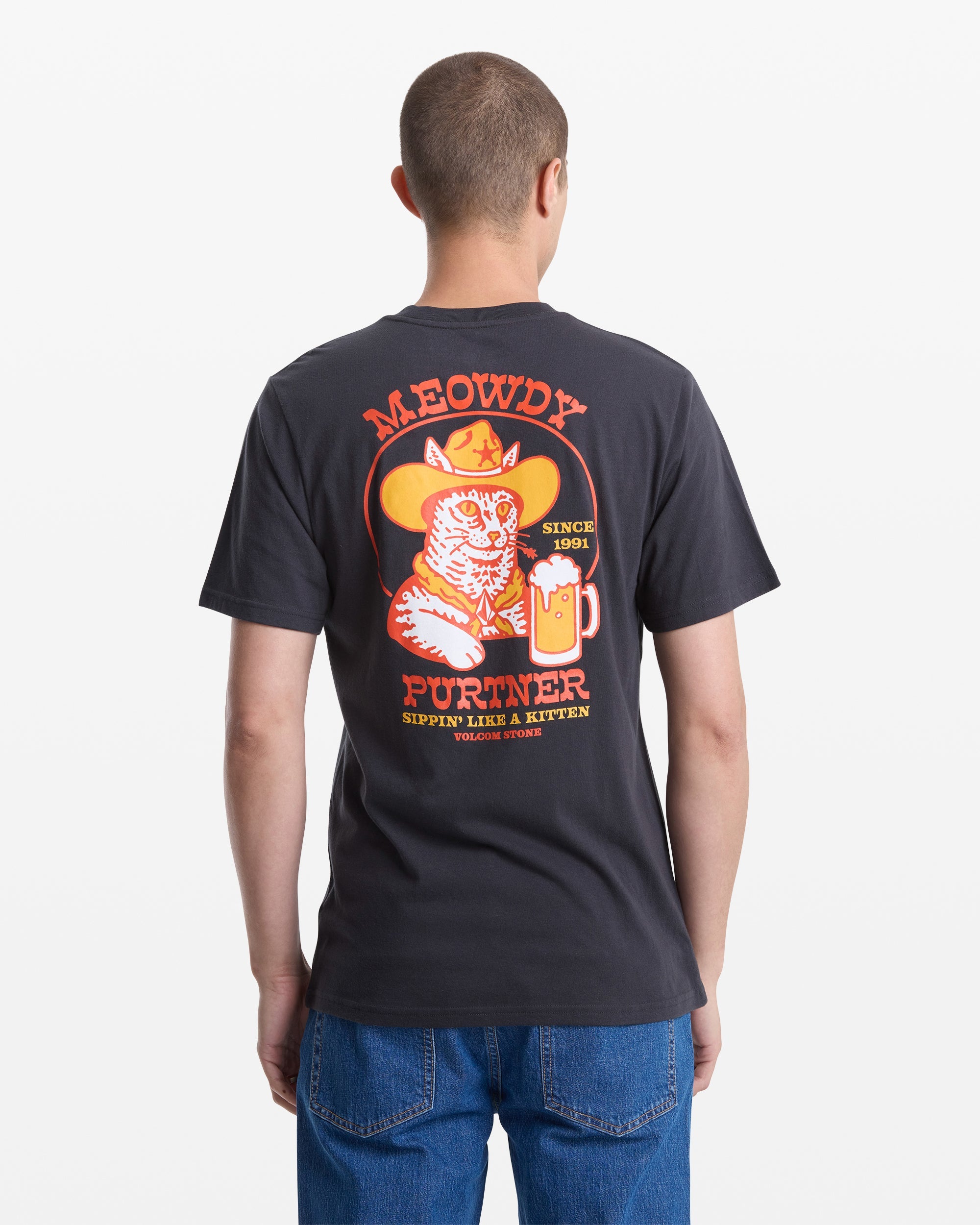 VOLCOM CATASTROPHY SS TEE WBH-WASHED BLACK S