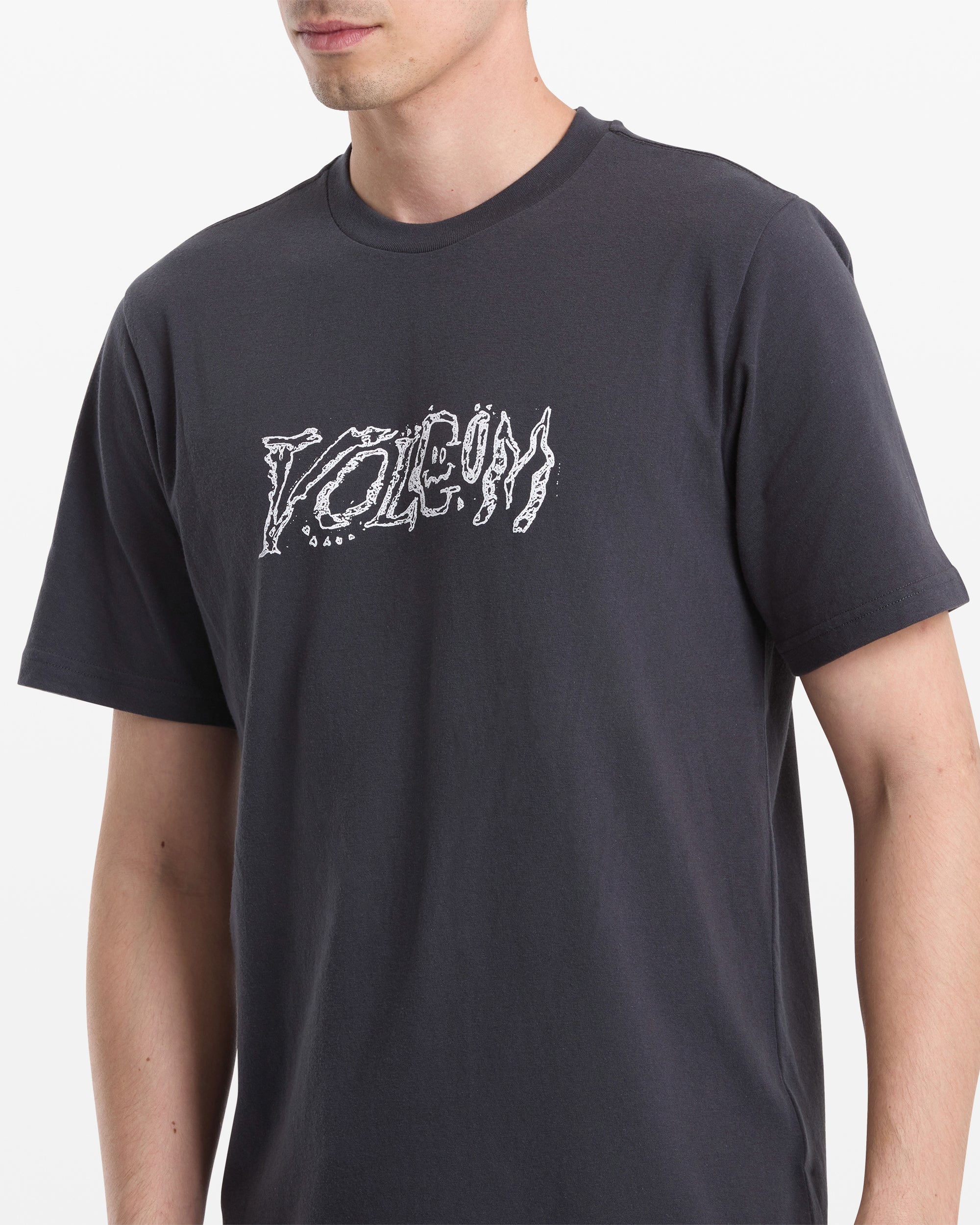 VOLCOM DESTROYED SS TEE WBH-WASHED BLACK S