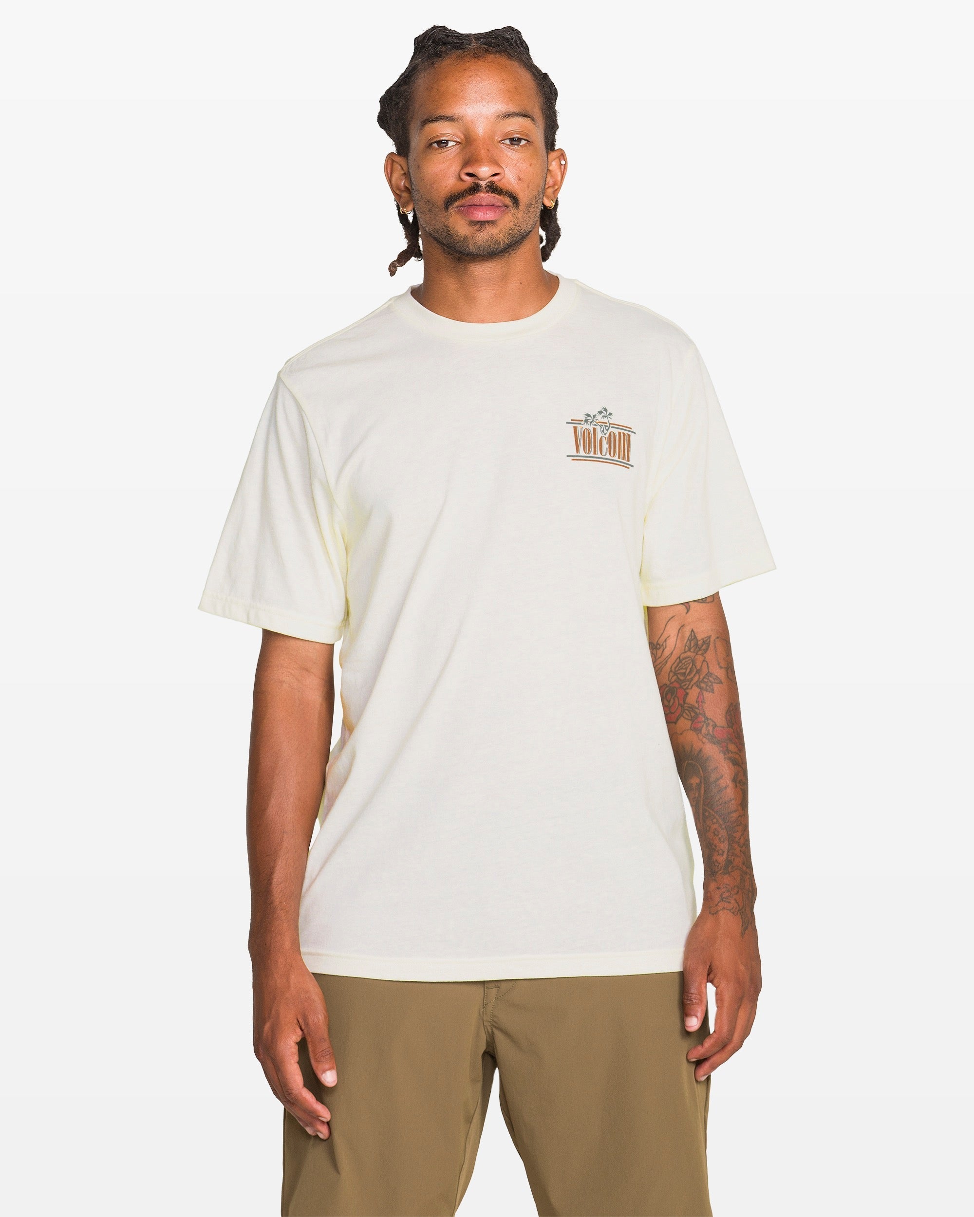 Volcom BREATHE DEEP SS TEE Shirt Off White Heather XXL