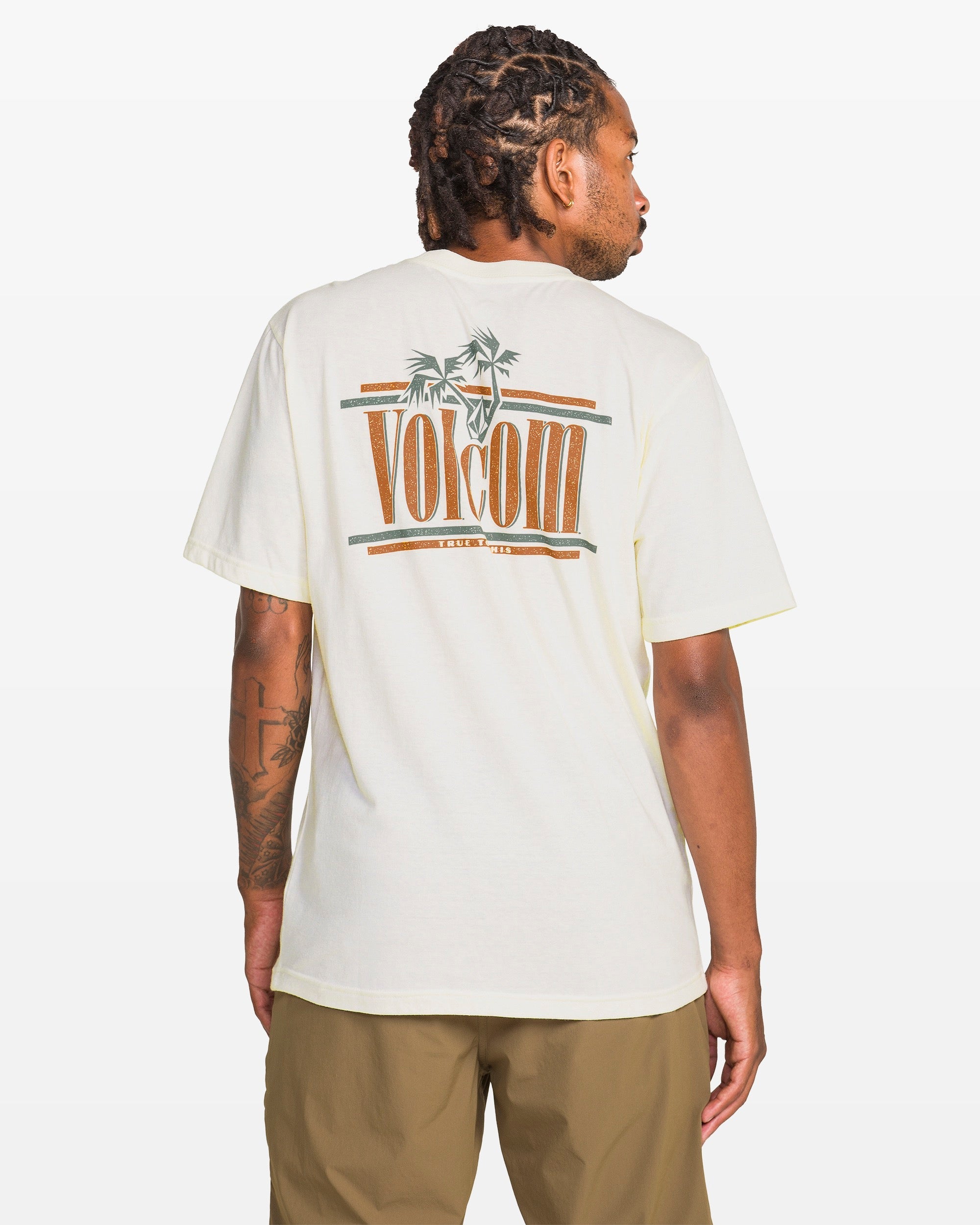 Volcom BREATHE DEEP SS TEE Shirt Off White Heather M