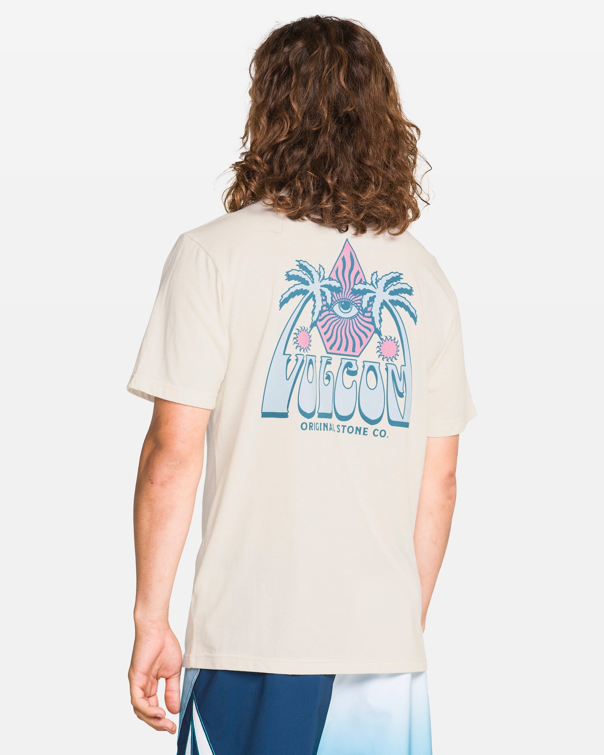 Volcom ALL SEEING SS TEE Shirt Off White Heather M