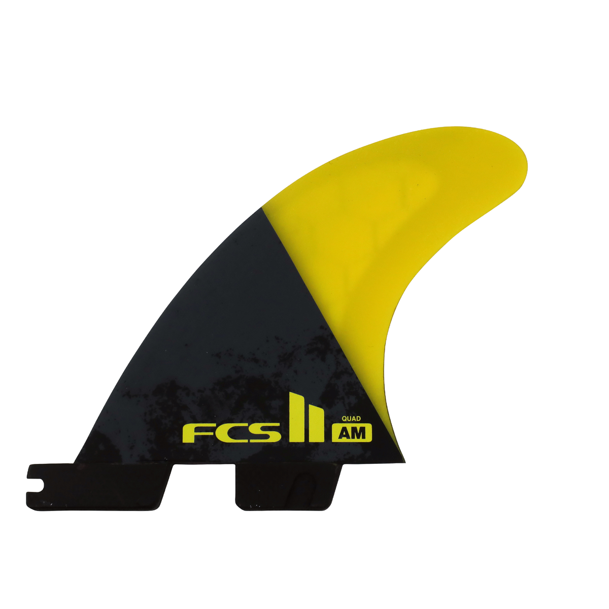 FCS 2 AM PC Quad Rear Fins Yellow Large