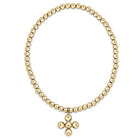Enewton  Classic Gold Bracelet  SignatureCross4mmBeadedGoldCharm 3mm