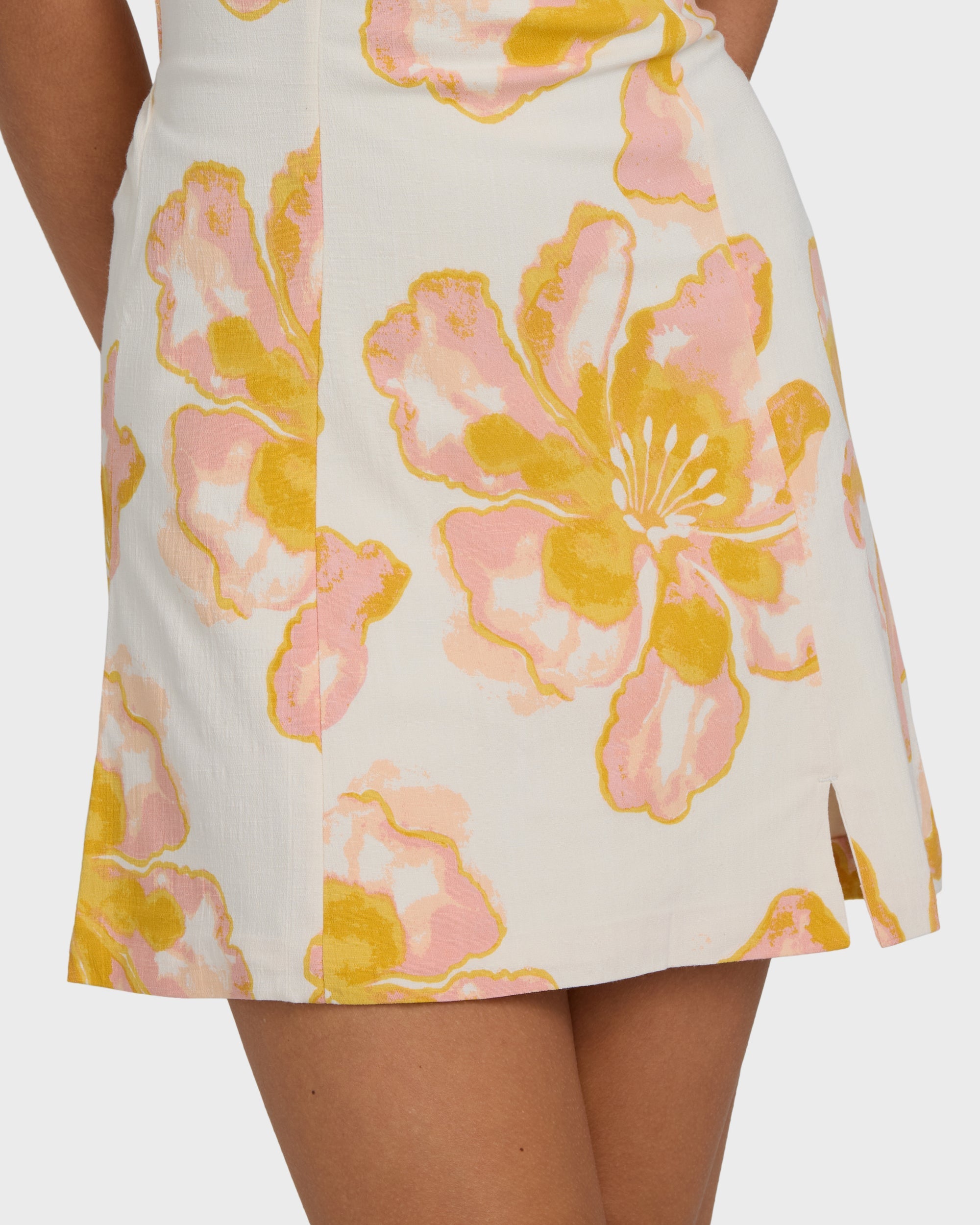 BILLABONG FLORAL TRIPPIN MINI DRS Dress SALT CRYSTAL S