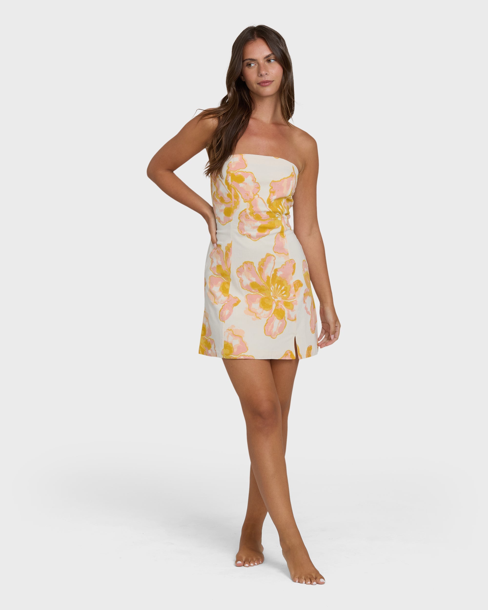 BILLABONG FLORAL TRIPPIN MINI DRS Dress SALT CRYSTAL S
