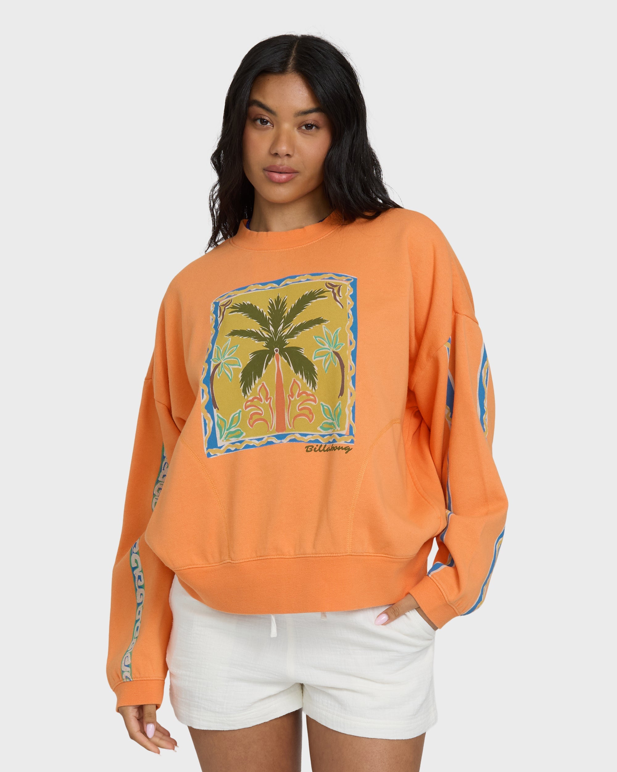 BILLABONG PALM RIO CREW FLC Fleece TANGERINE S