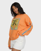 BILLABONG PALM RIO CREW FLC Fleece TANGERINE S