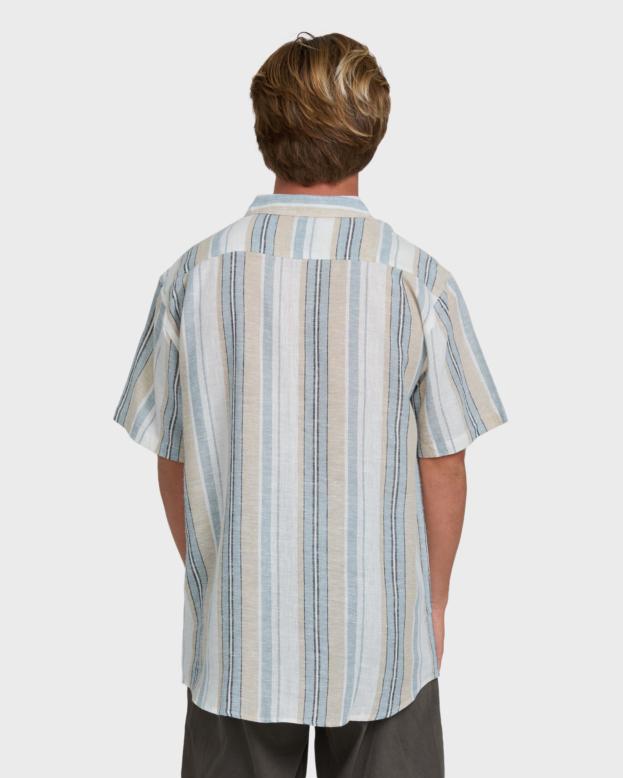 Billabong ALL DAY STRIPE SS / BLUE FOG / OPENSTOCK ALPHA MEN Shirt Blue Fog S
