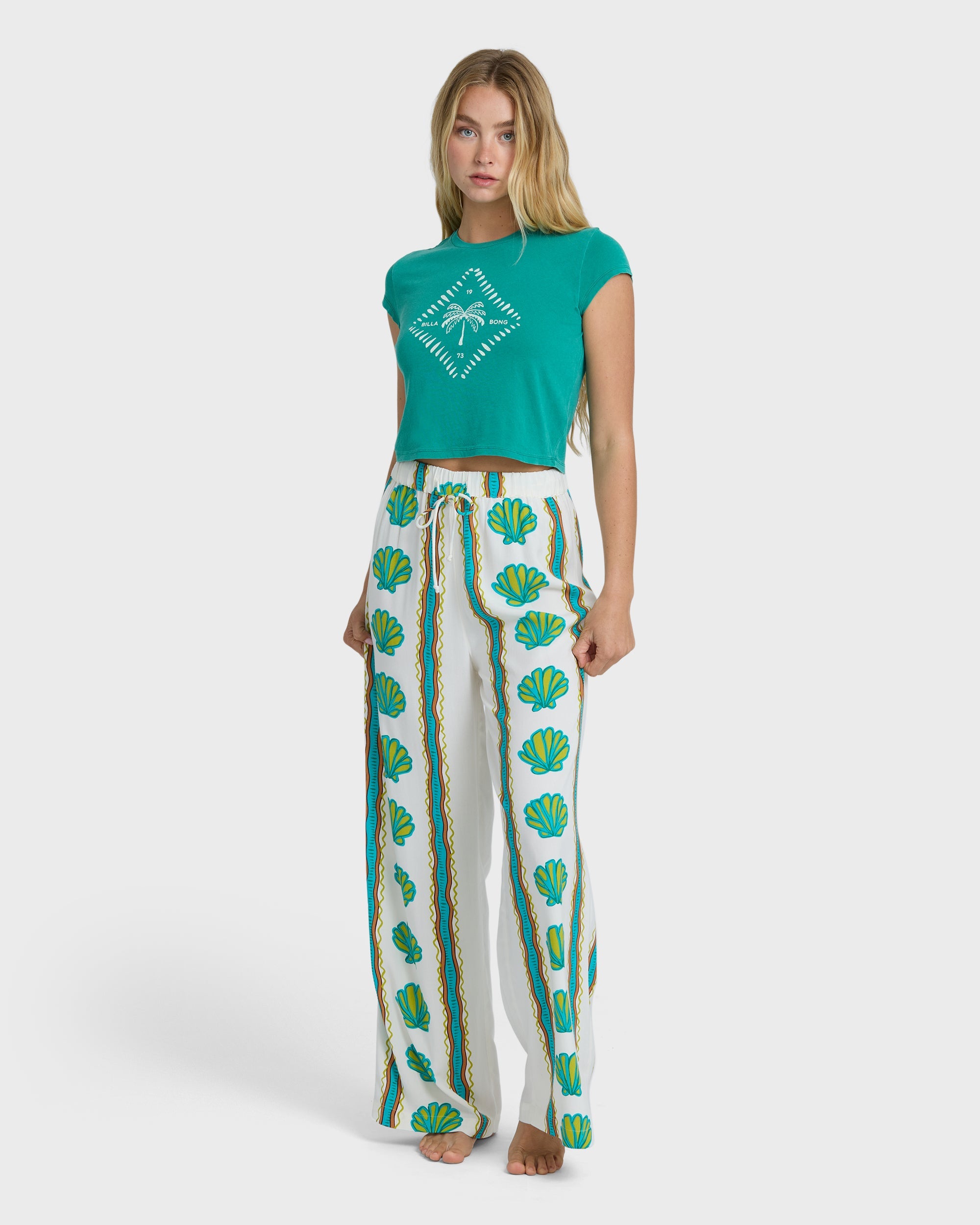 BILLABONG COASTAL CRUSH ELST PANT SCS1-SALT CRYSTAL L
