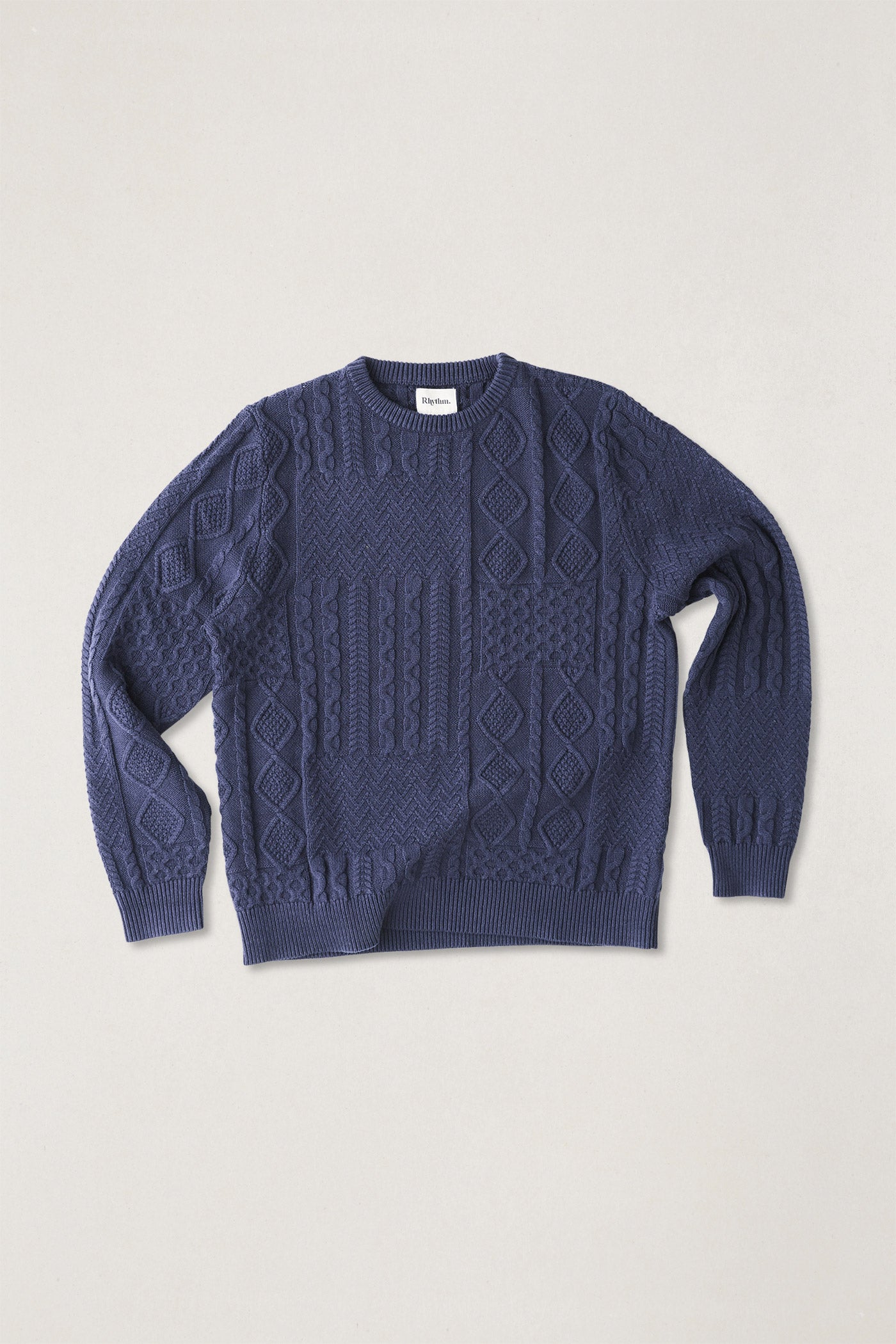 RHYTHM PATCHWORK SWEATER NAV-VINTAGE NAVY 2M