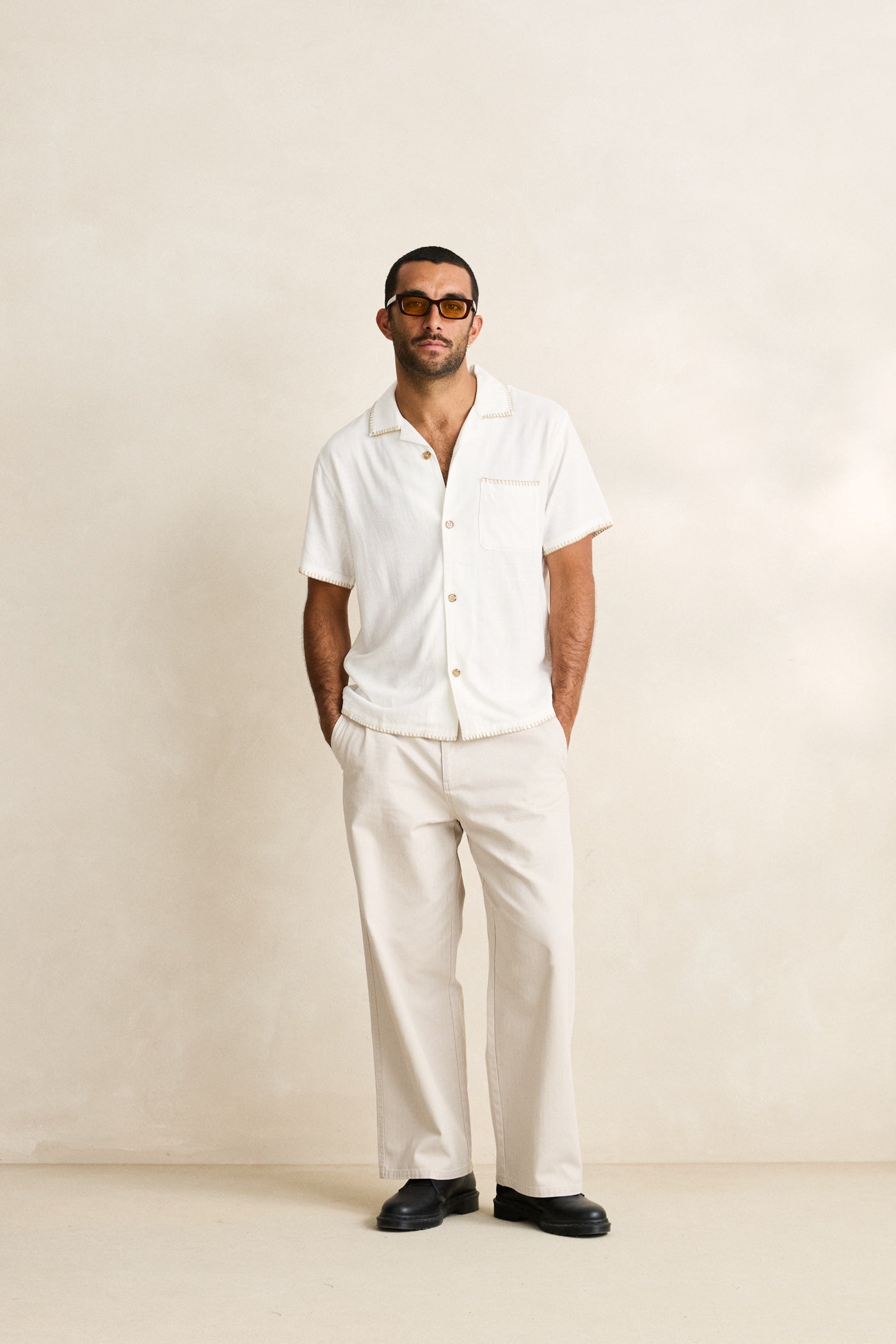 RHYTHM LINEN WHIP STITCH VINTAGE WHITE 1S