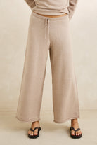 Rhythm Willa Rolled Hem Knit Pant Taupe 04