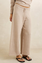 Rhythm Willa Rolled Hem Knit Pant Taupe 06