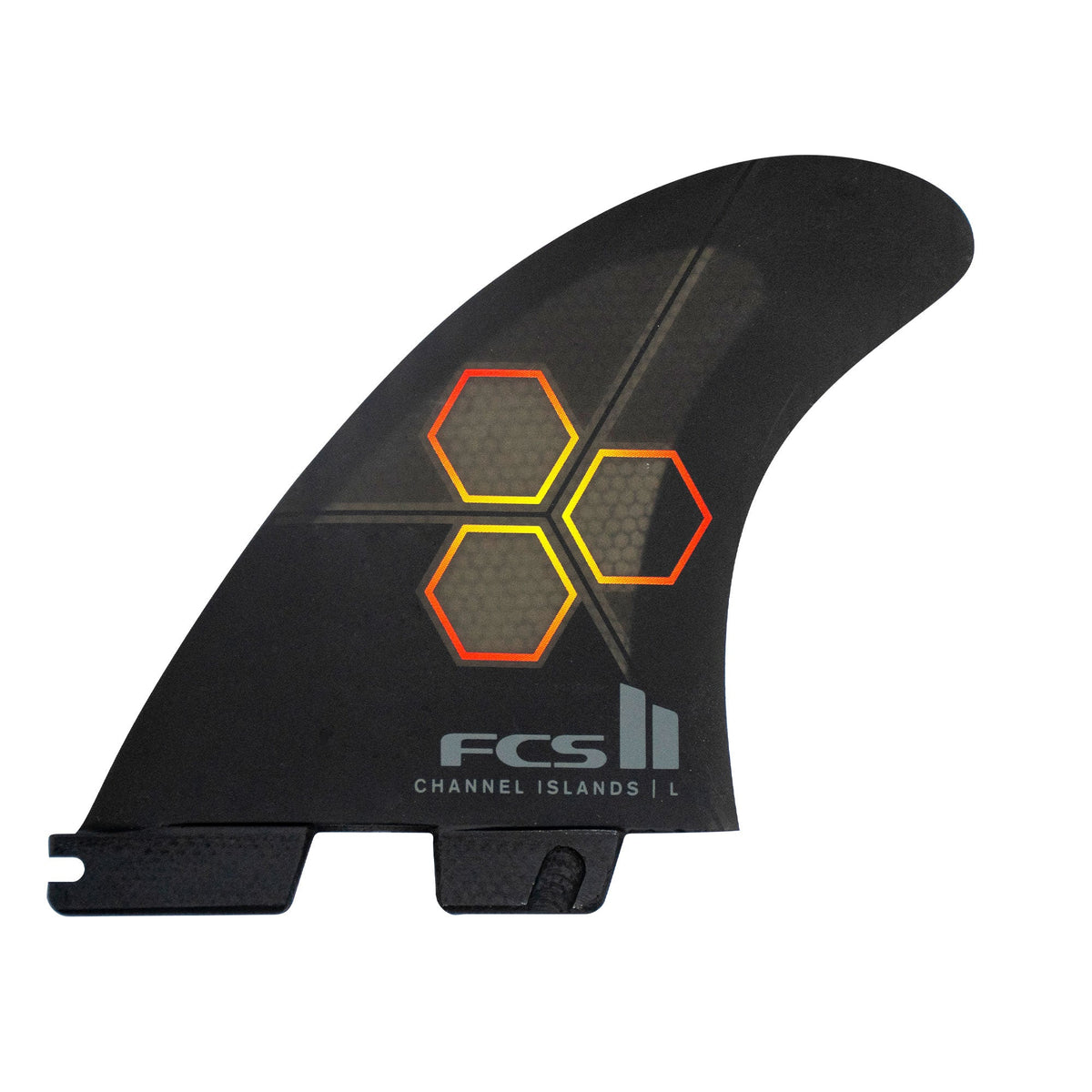 FCS 2 CI PC Tri-Fin Set Black-Flame L