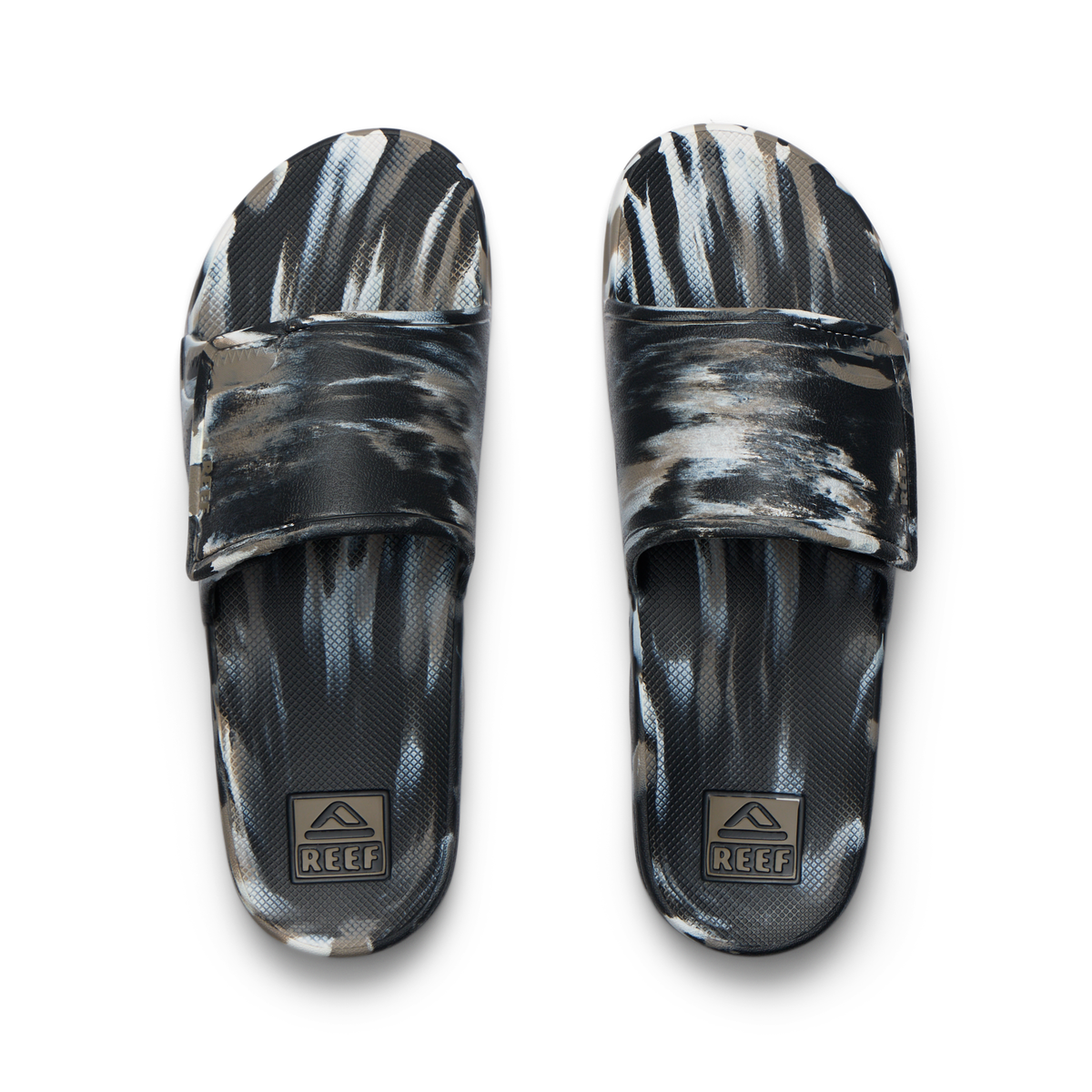 Reef Fanning Slide H2O Mens Sandal Tan-Beige Marble 12