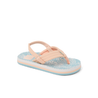 Reef Little Ahi Girls Sandal Peach-Blue Animal 11 C