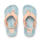 Reef Little Ahi Girls Sandal Peach-Blue Animal 8 C