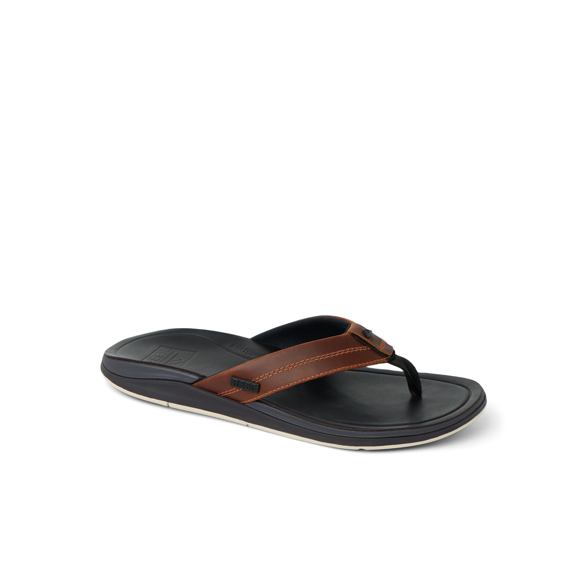 Reef Leather Offshore Mens Sandal Copper-Dark Brown 9