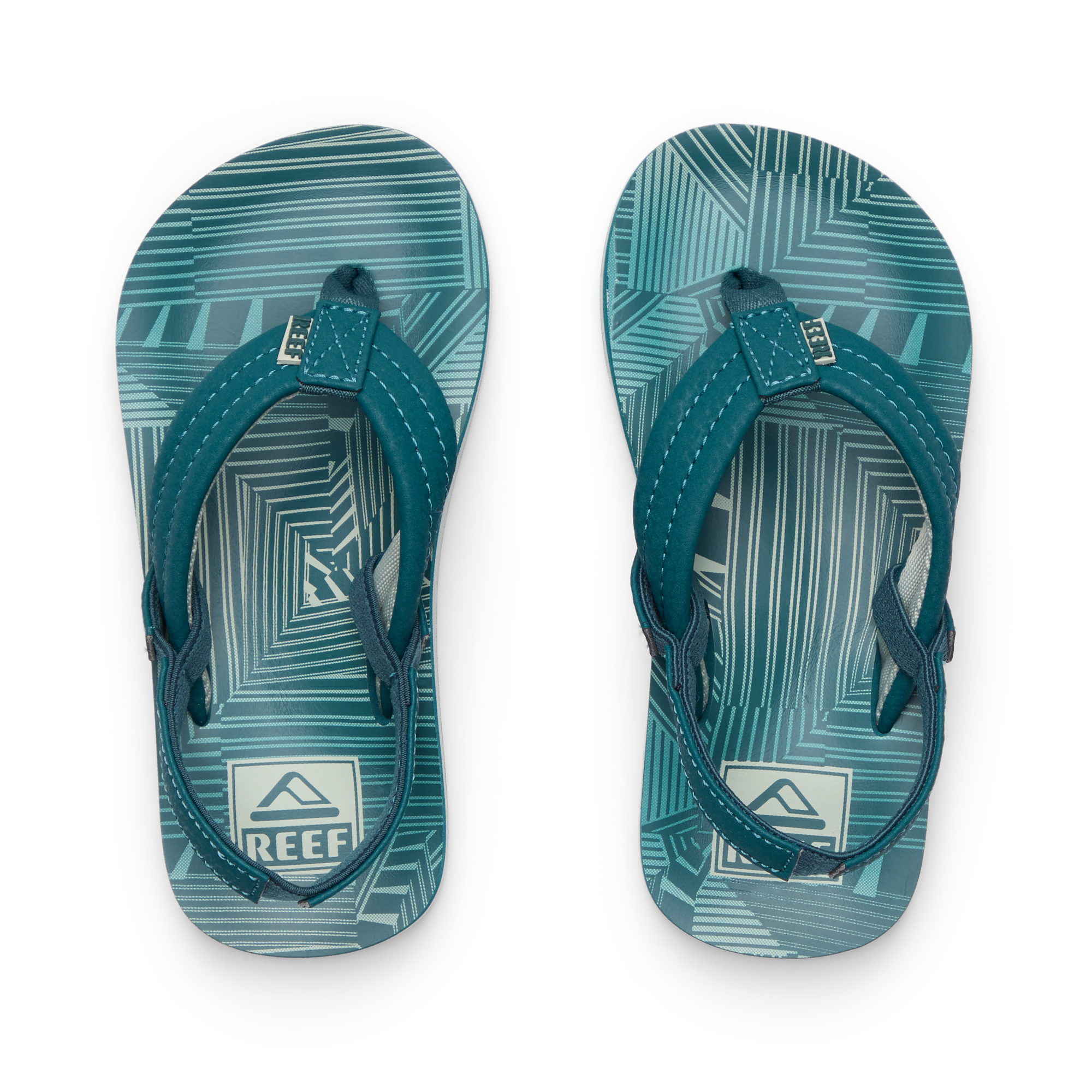 Reef Little Ahi Boys Sandal Sage Stripe 12 C