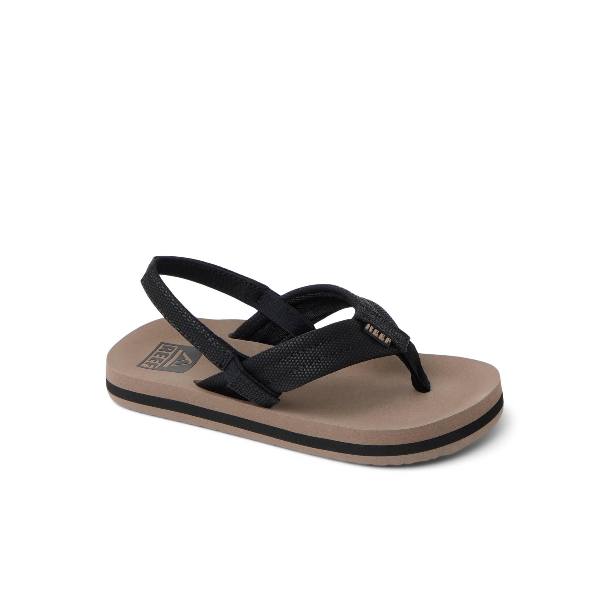 Reef Little Ahi Boys Sandal Black-Tan 6 C