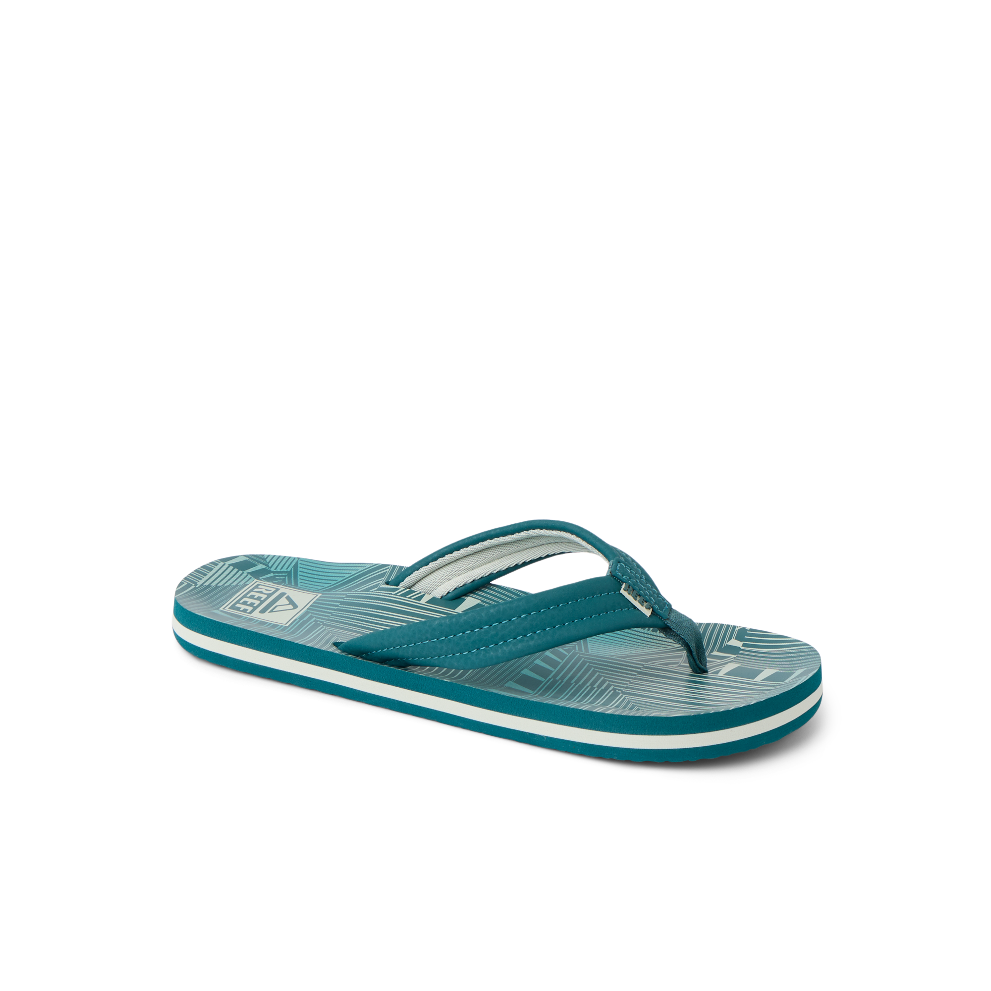 Reef Ahi Boys Sandal Sage Stripe 1 Y