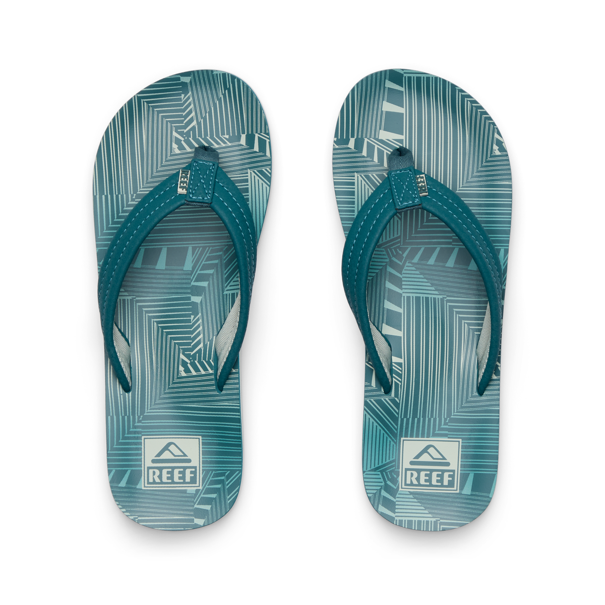 Reef Ahi Boys Sandal Sage Stripe 4 Y