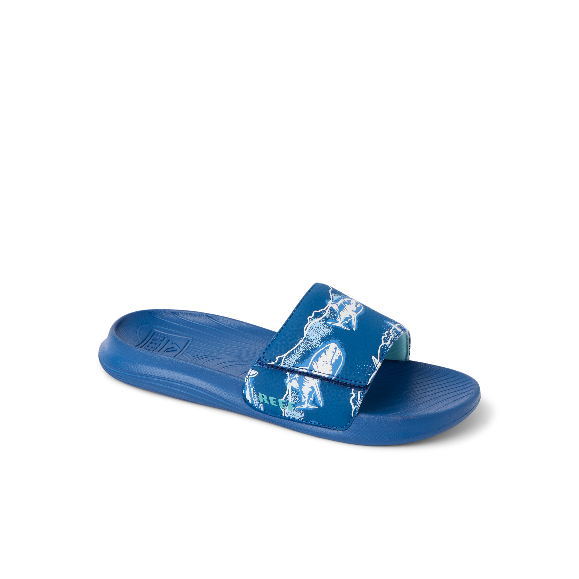 Reef Kids Salty Boys Slide Royal Sharks 1 Y