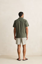 RHYTHM CLASSIC LINEN SS SHIRT GRN-FOREST GREEN 1S
