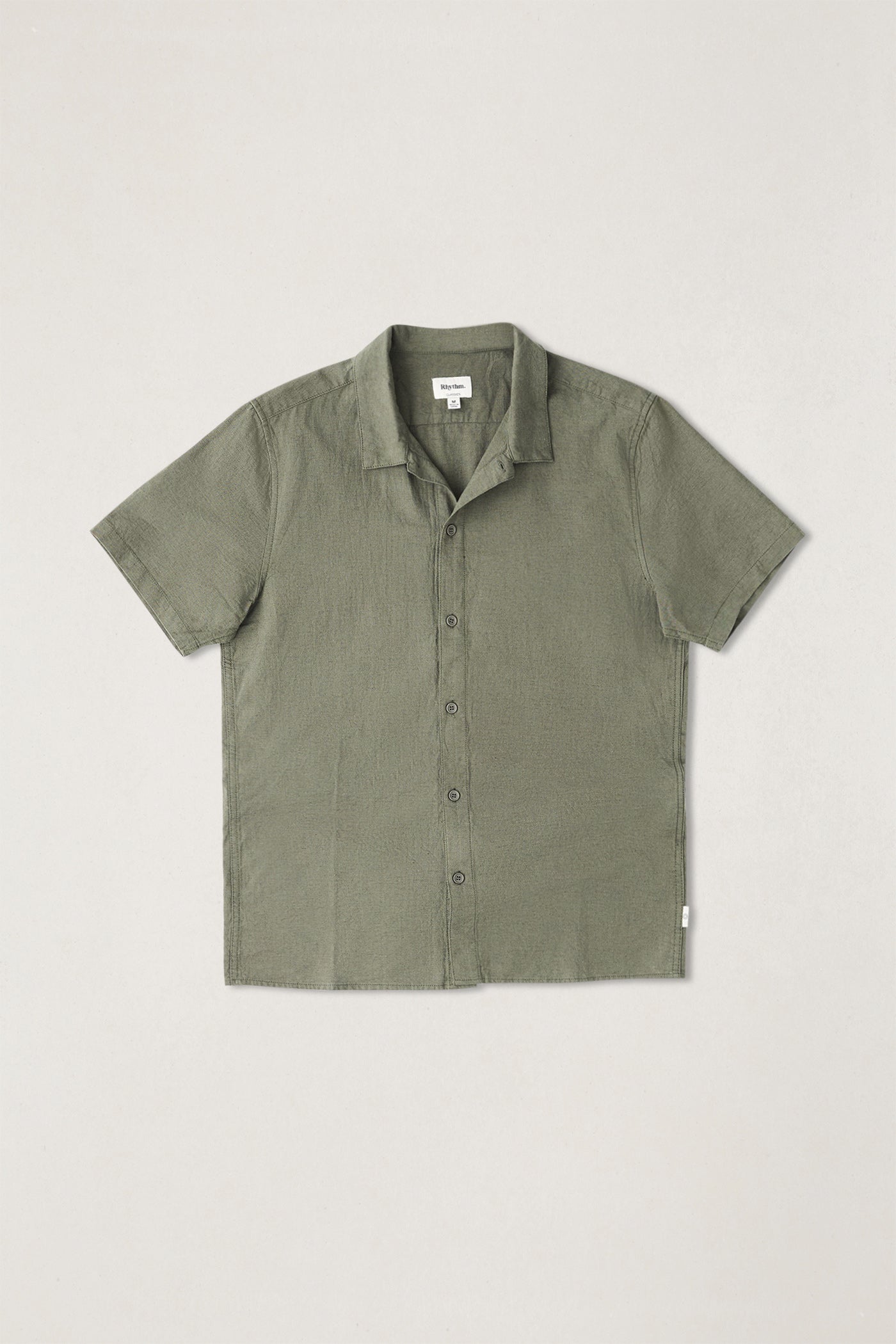 RHYTHM CLASSIC LINEN SS SHIRT GRN-FOREST GREEN 1S