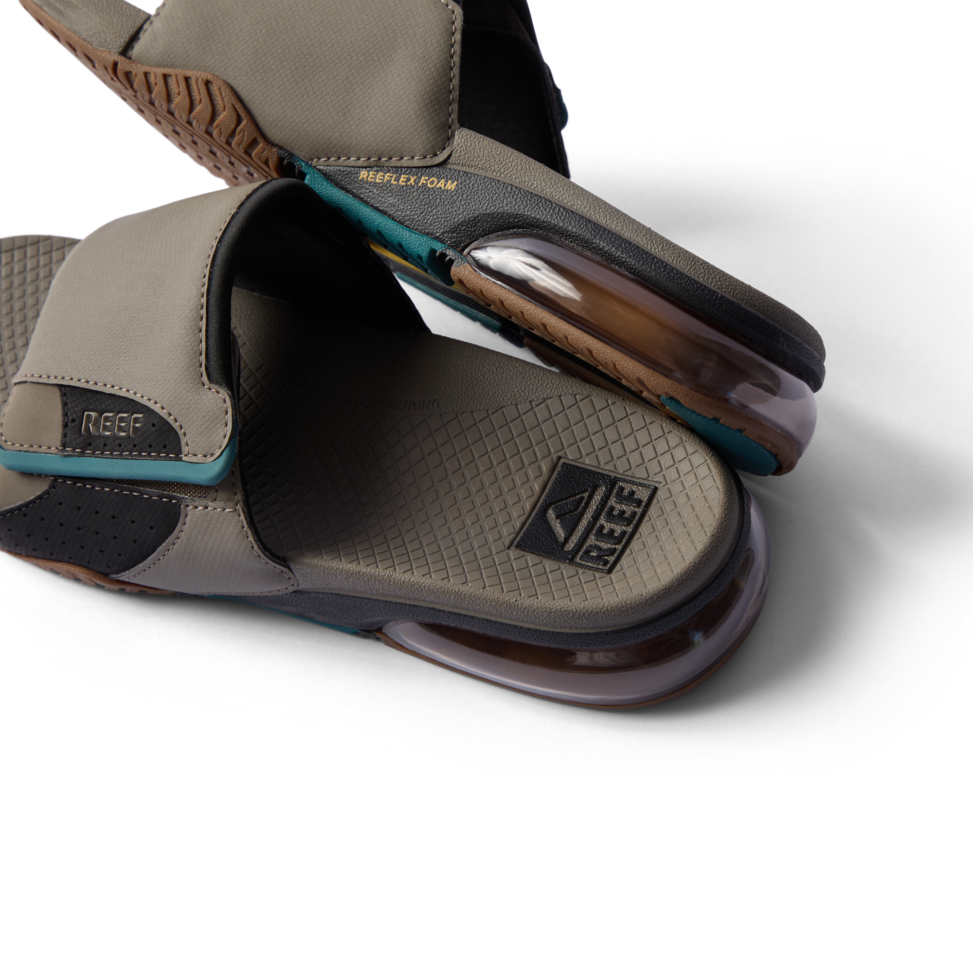 Reef Fanning + Slide Mens Sandal Tan-Spruce-NEW 10