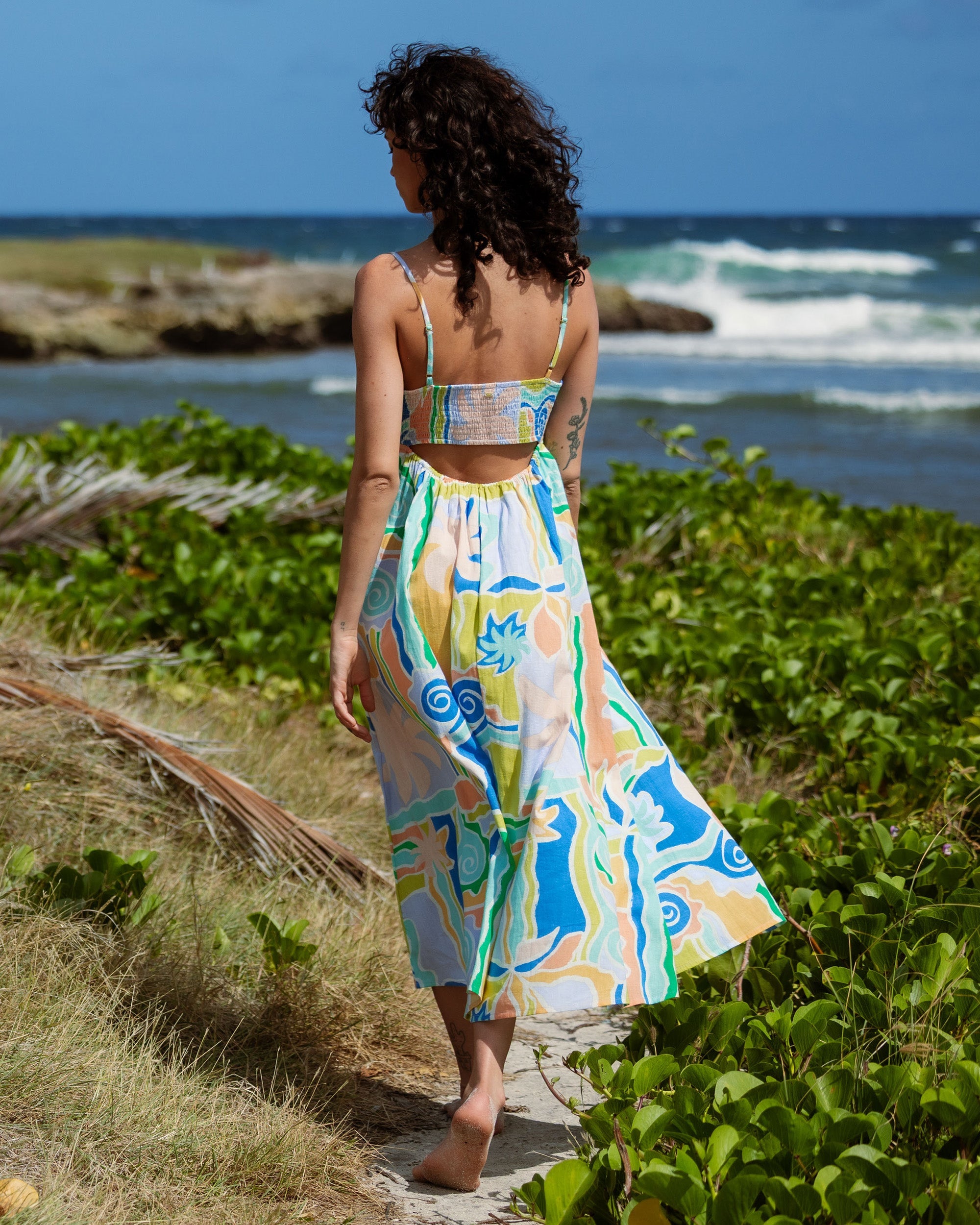 BILLABONG ISLAND LIFE MIDI DRS BLM-BLUE MULTI S