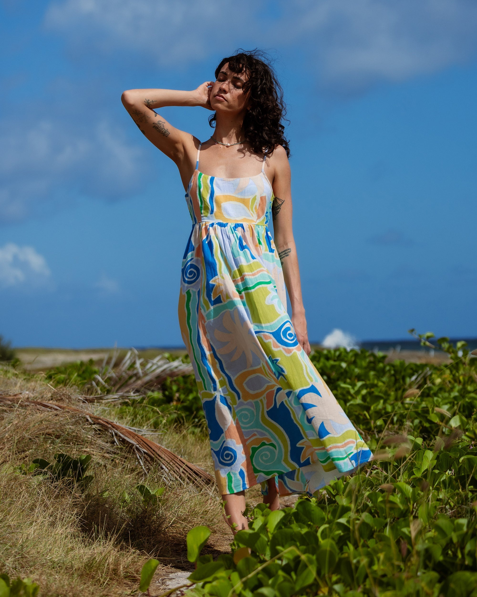 BILLABONG ISLAND LIFE MIDI DRS BLM-BLUE MULTI XS